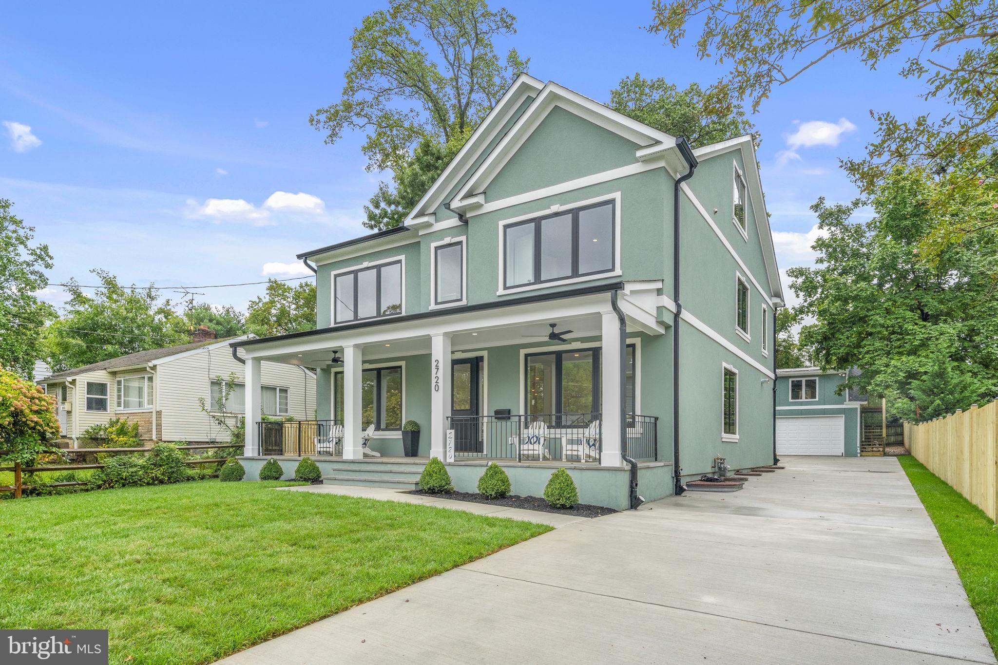 **Welcome to 2720 Jennings Road – a Stunning New Construction Modern Farmhouse in Kensington with an additional 2-bedrooms, 1-bathroom accessory apartment over the garage! **

Discover the perfect blend of luxury, comfort, and convenience in this brand-new home, boasting an impressive 5,931 square feet of thoughtfully designed living space across three finished levels. This exceptional property features a practical open floor plan and exquisite finishes, all crafted with meticulous attention to detail.

Inside, you’ll be greeted by gorgeous oak wood floors and large Andersen windows that fill the home with natural light. The gourmet kitchen is a chef’s dream, featuring a spacious island, custom light fixtures, and high-end appliances. The elegant primary suite offers tray ceilings, expansive windows overlooking the beautiful backyard, two custom-built walk-in closets, and a spa-like bathroom complete with a zero-entry walk-in shower.

The upper level includes four generous bedrooms, three full baths, and a convenient laundry room. The attic floor includes a secondary Livingroom, a large bedroom and bathroom. lower level is designed for relaxation and entertainment, featuring a great room, game area, yoga/exercise room, and a versatile guest/nanny/au-pair suite.

Step outside to enjoy the tranquil patio that overlooks the fully fenced backyard—perfect for outdoor gatherings and leisure. 

This property also includes a detached two-car garage and a covered carport with an apartment above it, featuring two bedrooms and one bathroom. This additional living space presents a fantastic opportunity for rental income to help with your mortgage.

Located just outside the Beltway, with easy access to Washington, DC, Bethesda, Northern Virginia, and all commuter routes. The Metro, the MARC train, several parks, restaurants, shopping and everything Kensington has to offer are also within easy walking distance.

Luxury, convenience, and income potential—this home truly has it all! Don’t miss your chance to make it yours!

House: 4805 total above grade: 3450
Guest suite: 1127 above grade