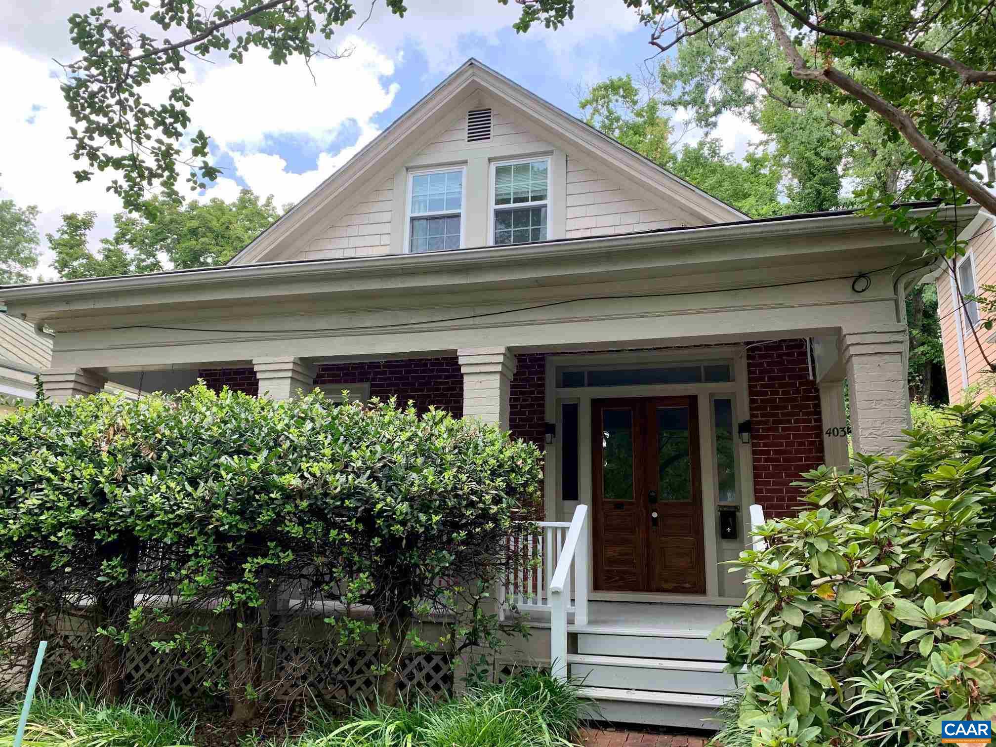 Absolutely Charming Downtown Bungalow Available July 1, 2024.  Location is wonderful on a beautifully landscaped street just 3 blocks from the downtown mall. Enjoy an easy walk to the many restaurants and shops that historic downtown Charlottesville has to offer. The house features a newly upgraded kitchen with gas range, large island with overhang for stools, and a beautiful bay window overlooking the large, fully fenced back yard. Additionally, there are plenty of freshly painted built in's and beautiful floor and ceiling crown molding that gives this home its early 1920's feel. Recently renovated bathrooms and large bedrooms and living spaces make the home feel brand new, but with 1920's charm.