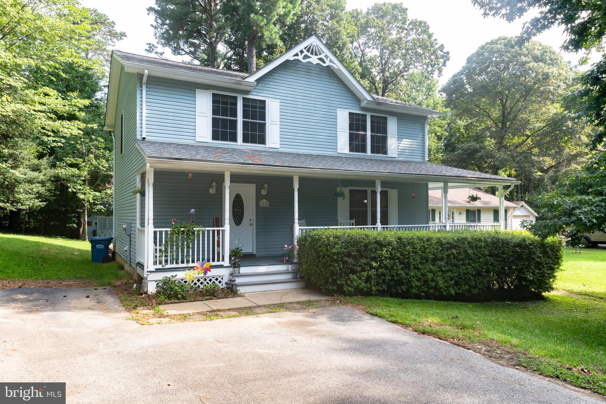 A very well maintained colonial. Enter on the wrap around front porch, great for those quiet evenings sitting on those rocking chairs. go thur the front door, half bath and laundry room are on the left, spacious living room on the right. A large kitchen and dining room are on the back of the home. Off the kitchen you will have either a room for home schooling, den area, or work from home space.  Upstairs is a master bedroom,  a very roomy master bathroom, plus 2 extra bedrooms.  Off the dining room are sliders to an open deck are for grilling and family entertainment.  Large shed for extra storage. Welcome home.