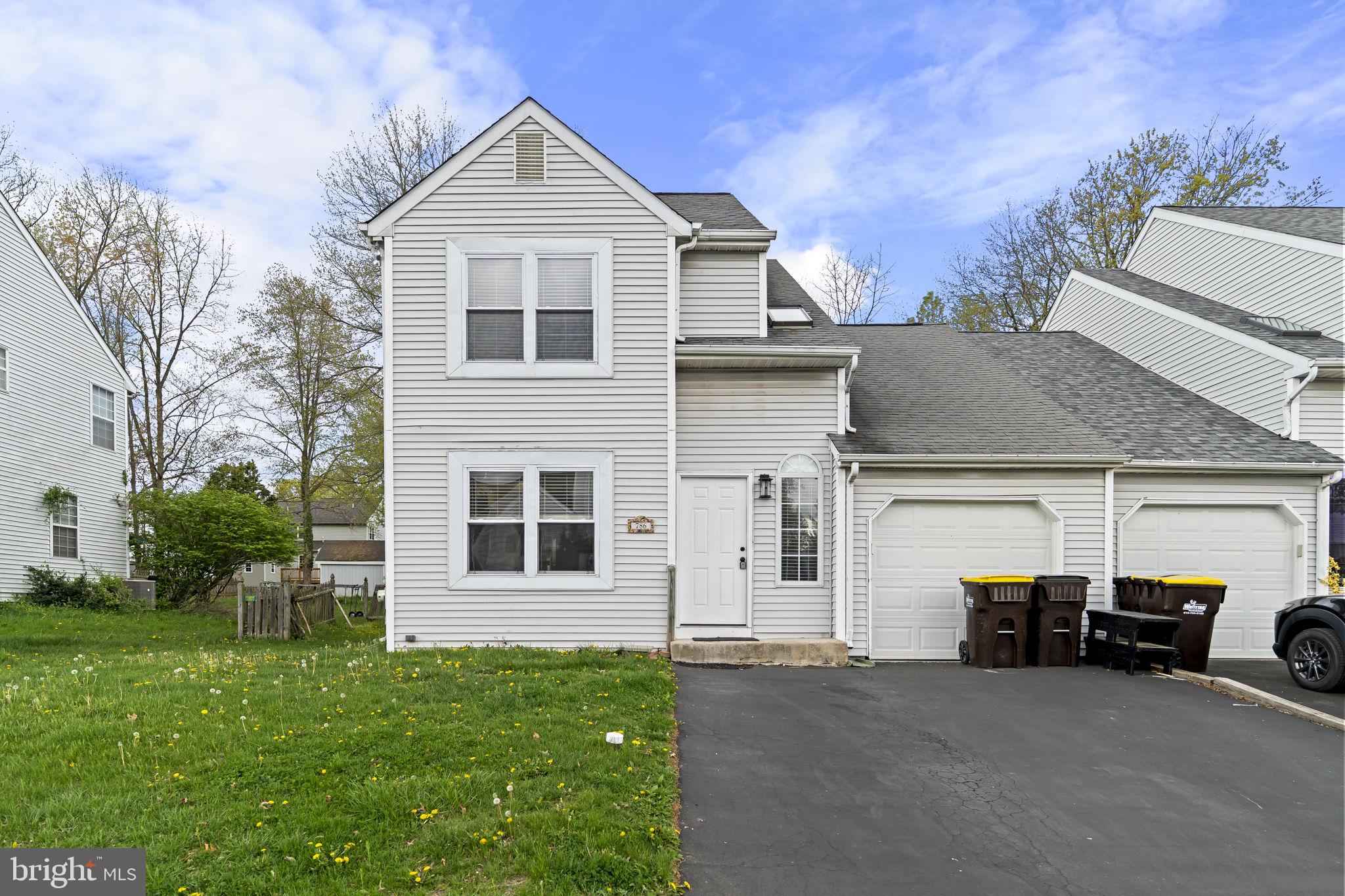 Large twin in the Village of Gwynedd. First floor consists of an eat-in Kitchen, large Family Room and Powder Room. The second floor has two nice size Bedrooms, a finished Loft you can use as third bedroom and a Hall Bath. There is also a full basement where the Laundry is located. Pretty rear setting with a fenced yard and covered porch. private drive way and one car garage. Convenient location near Merck, shopping and transportation.