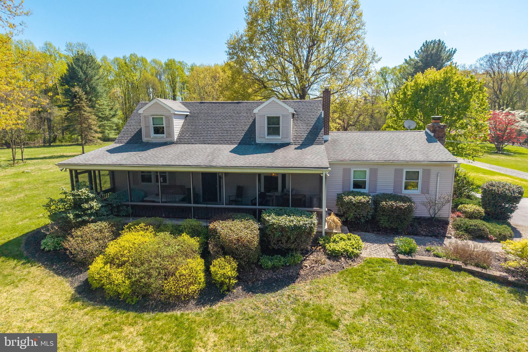 PRICE IMPROVEMENT!  Welcome to your private retreat in desirable West Vincent Township! Priced at $575,000, this charming 3-bedroom, 2-bath Cape Cod offers the perfect blend of comfort, and character, all set on a beautiful, flat 2-acre lot. With 2,060 square feet of living space, this home features a warm and inviting great room highlighted by a stunning stone, wood-burning fireplace—perfect for cozy evenings. The kitchen and dining area offer newer cherry cabinetry, a wood stove for added charm, and all appliances included, making it truly move-in ready. Just off the kitchen, you’ll find a unique cedar and stone sunroom, ideal for relaxing year-round.
Enjoy the convenience of first-floor living with a spacious primary bedroom, full bath, and laundry located just off the master. Upstairs, two generously sized bedrooms provide plenty of space for family, guests, or a home office.
Outdoor living shines with a screened front porch and a rear Trex deck complete with a motorized awning—perfect for entertaining or enjoying peaceful views of your expansive property. A shed (with electric) adds extra storage for tools and equipment.
Additional highlights include newer windows and bathrooms, new electrical, efficient 9-zone heating, supplemental mini splits for a/c and heat.  Unfinished basement with workbench and offering endless potential for customization. The home is serviced by onsite water and sewer. NEW water treatment system 2026. 
Tucked away in a serene setting yet offering easy access to the turnpike and major routes, this property delivers the best of both worlds—privacy and convenience. Low taxes! Located in the sought-after Owen J. Roberts School District, this is a rare opportunity you won’t want to miss!