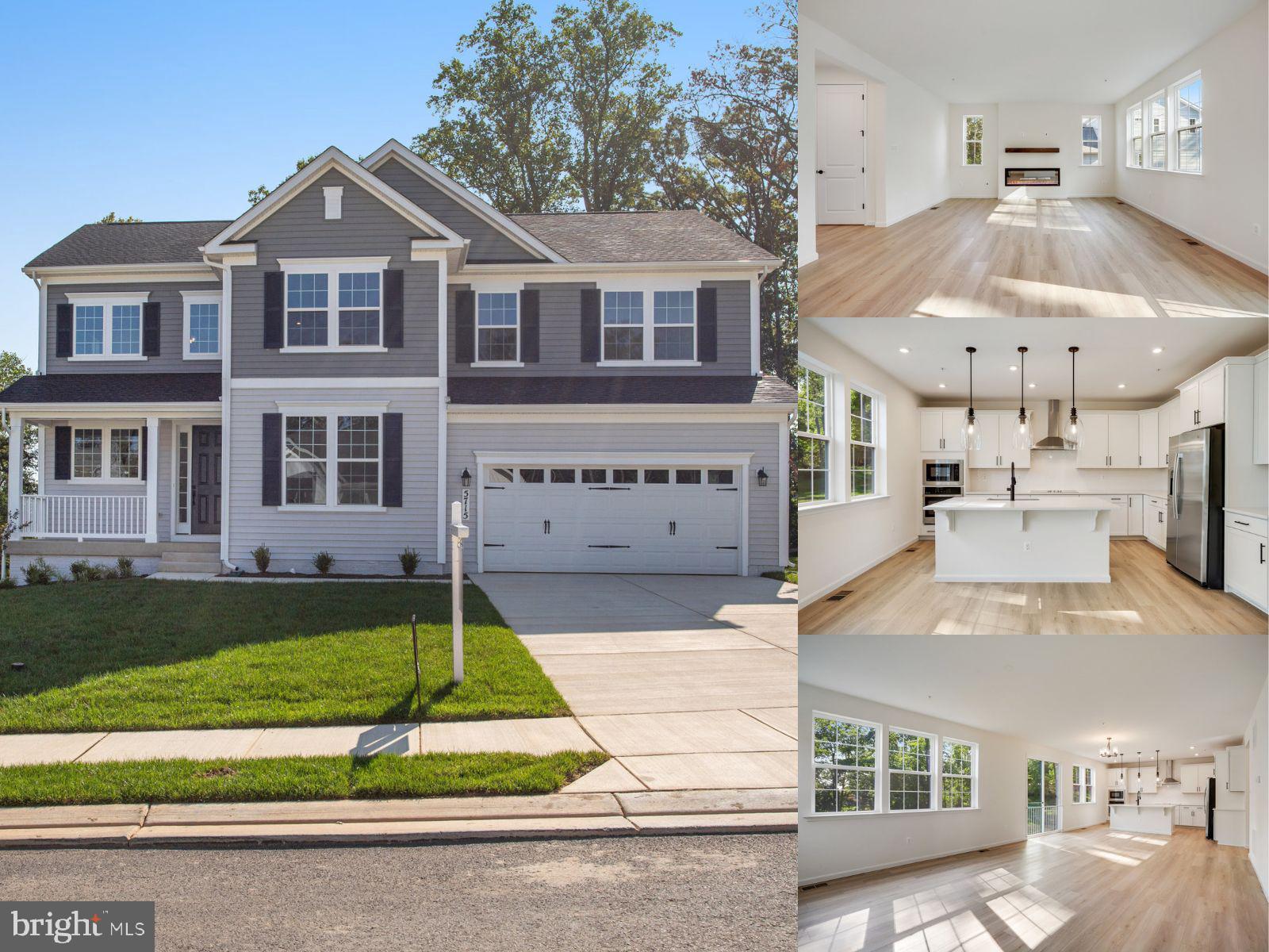 Stunning, move-in ready, and built with an eye for detail, this 3-bedroom, 3.5-bath new construction colonial in Vincent Estates delivers over 4,400 finished square feet where every finish feels considered and every space earns its square footage. The dramatic two-story entry announces the tone immediately — wide-plank luxury vinyl floors, soaring nine-foot-plus ceilings, and a crisp white-and-matte-black design palette that threads seamlessly from the kitchen hardware through the open oak staircase with sleek black metal balusters, one of the most striking architectural moments in the home. The gourmet kitchen is the undeniable centerpiece: white shaker cabinetry, a commanding quartz island with pendant lighting overhead, wall oven, cooktop, full stainless steel appliance package, and a walk-in pantry with built-in shelving — a space that works as hard as it looks. It opens to a sun-flooded great room with electric fireplace, creating a connected main level that flows naturally for both everyday living and effortless entertaining. A private study and powder room add the flexibility today's buyers expect. Upstairs, the primary suite delivers — oversized walk-in closet, double quartz vanity with matte black fixtures, and a frameless walk-in shower finished to spa caliber. Upper-level laundry with sink, two additional bedrooms, and a second full bath complete the upper level, while the finished lower level adds a spacious rec room and full bath ready for whatever the next owner envisions. Outside, a covered front porch, tree-lined rear yard, and two-car attached garage with concrete driveway frame a home that is as livable as it is impressive. The location delivers equally — White Marsh is known for the bustling White Marsh Mall and the Avenue at White Marsh, putting an extensive range of retail, dining, and entertainment options within minutes. Outdoor enthusiasts will appreciate proximity to Gunpowder Falls State Park, while direct access to I-95 puts downtown Baltimore just approximately 13 miles away — with I-695 and US Route 40 also readily accessible via White Marsh Boulevard, making this one of Baltimore County's most commuter-convenient addresses.