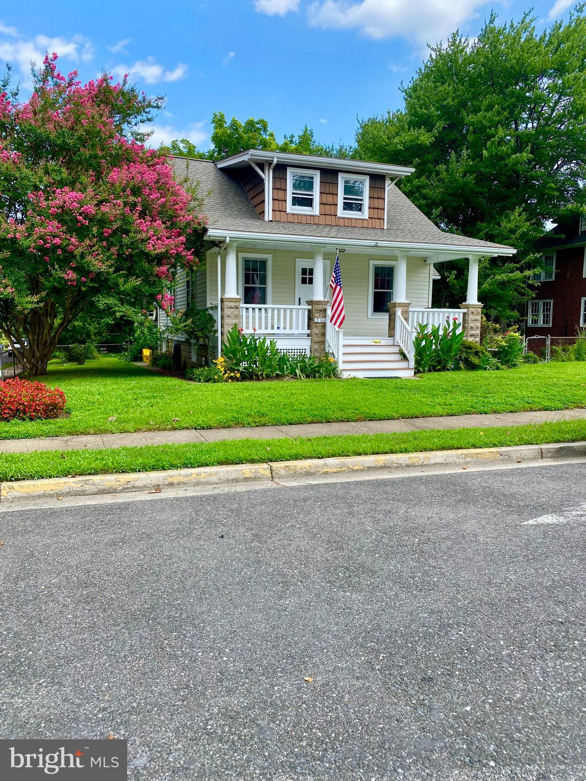 Beautiful cape on corner double lot, A lot of room to enjoy relaxing on the spacious Front porch or BBQ on the rear deck.  Recently updated kitchen to include wood cabinets updated appliances additional wall of cabinets w/granite counter tops.  Living room and separate dining rm, have hardwood floors.  main level additional family rm. with fireplace.  Two bedrooms full bath.  Upper-level large bedroom Walkin closet and full bath, the shed conveys in as is condition.