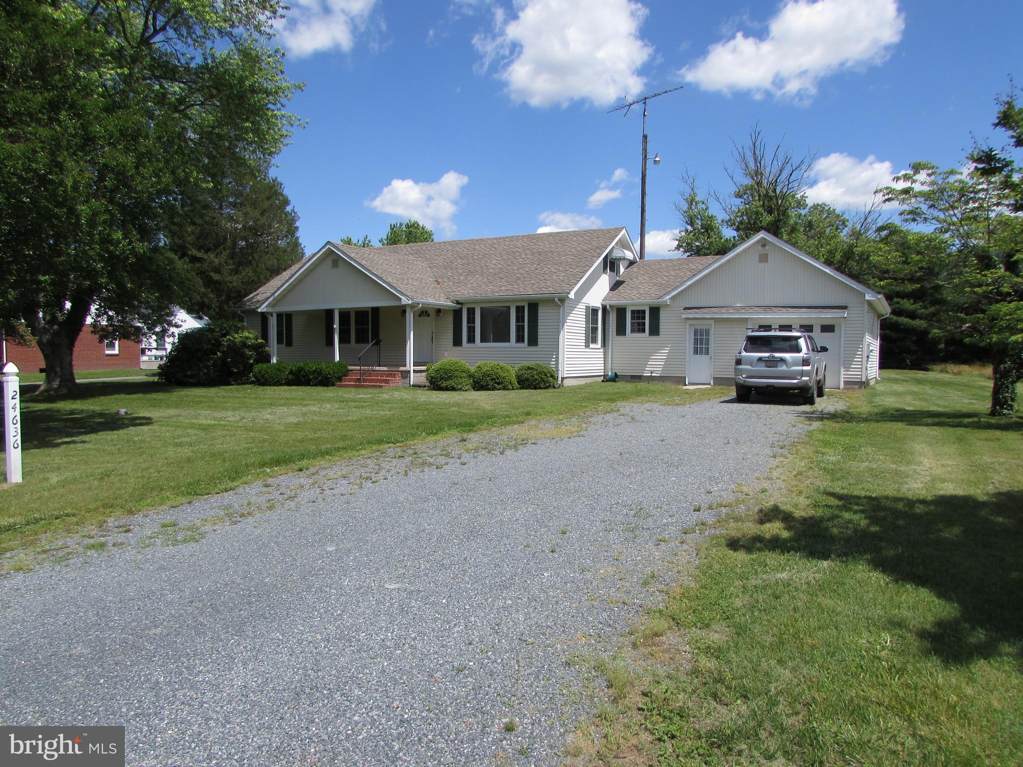 Price Reduction!Welcome to the charming village of Williston.  This 3 bedroom, 1 1/2 bath home has been lovingly maintained.  Featuring central air, oak floors, replacement windows and a recently replaced roof; this home is move-in ready. With an attached garage and a detached garage/workshop you have plenty of storage and workspace.  Relax or entertain on the spacious back porch overlooking a wide open backyard with plenty of room for a huge garden or a soccer field for the kids. Conveniently located between Baltimore/DC and the MD/DE beaches.