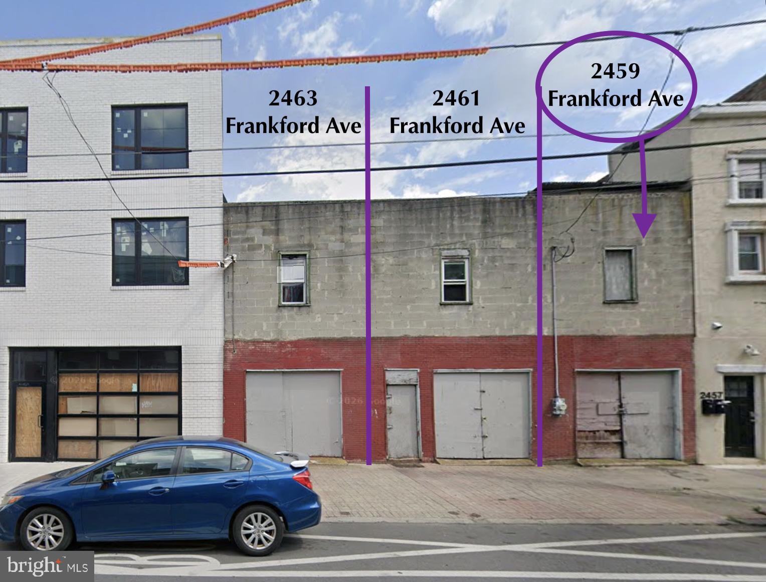 2459 Frankford Ave (Frankford by Cumberland St). Two story property - 12' x 60' in the Fishtown/East Kensington Area.  Building has a second floor, some areas are framed on the interior, and there is electric service line/panel/lighting. There is a basement/foundation level as well as a backyard.  *NOTE* This sale is for 2459 Frankford Ave. and does not include 2461 or 2463 Frankford. ZONING is  CMX-2 permitting commercial ground floor and residential single or multi-unit on top.  This your opportunity to take your place in the community where there's been non-stop investment and redevelopment in the last two decades. Let us know what your vision is.  **Thanks**