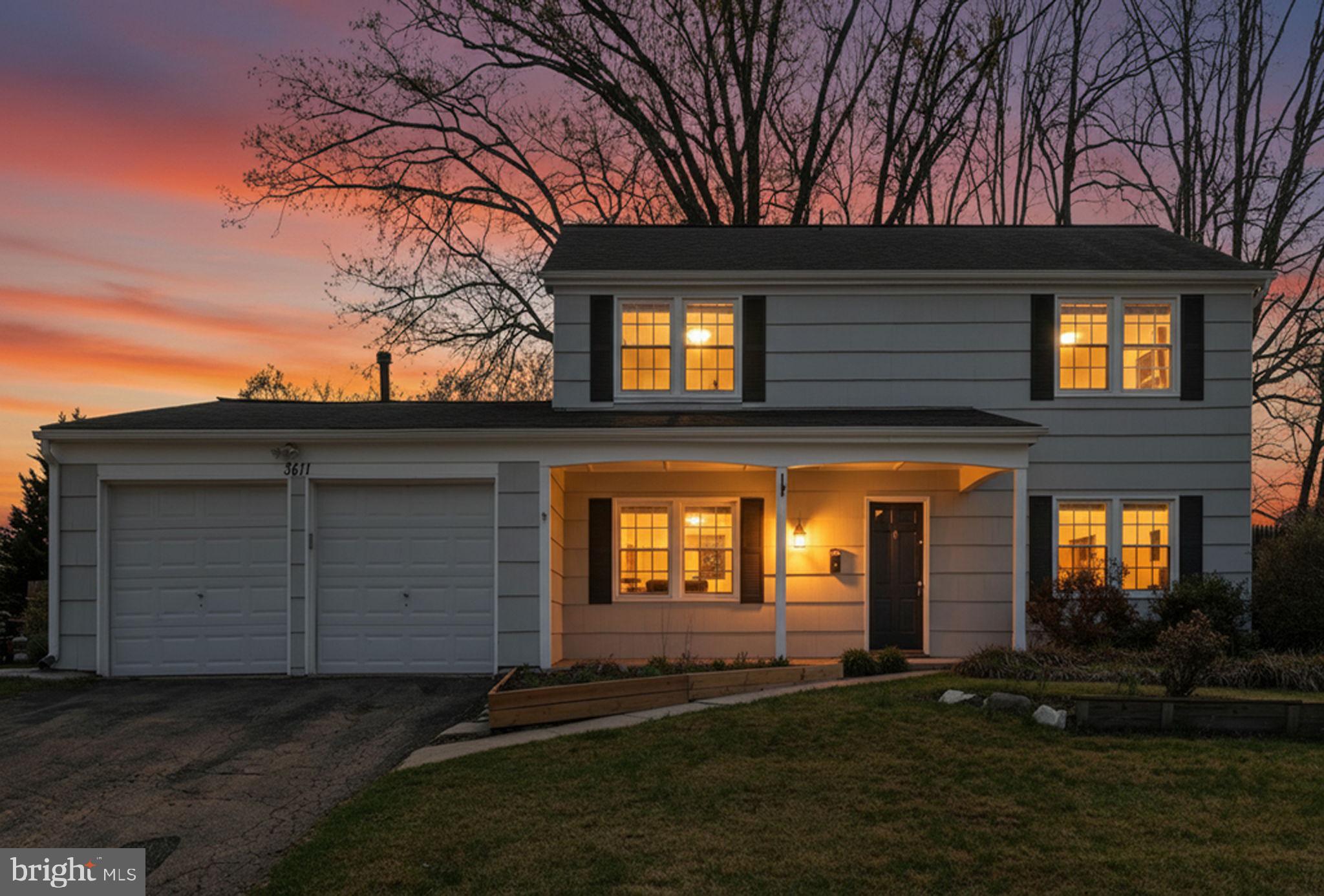 OFFER DEADLINE SET FOR MONDAY 4/13/26 AT NOON. 

What a steal! Looking for the best value in Bowie, then look no further than 3611 Violetwood. This classic 2 level is ideal for a first time home buyer. As you enter the hardwood foyer welcomes you home; unlike most cape cods or split levels in the area, the traditional layout provides a workable floor plan with a family room to your right adorned with windows on three sides providing an abundance of natural light into the space. The main floor wraps around the rear with hardwood floors that race into the oversized kitchen with a breakfast nook and sliding glass door to the patio, stainless steel appliances and a peninsula that provides more than enough prep room for your chef inspired dreams. Hardwood floors continue both into the main dining room and central corridor past the powder room and up the central stair case. Upstairs there are three generous sized bedrooms as well as two full bathrooms that provide space without crowding and wait for it - no sloped ceilings! A truly rare find in the area maximizing the usable square footage. Other features include a 2 car attached garage, mudroom with laundry hookups, and a rear shed for all your storage needs. Relax on the front covered porch with a glass of wine, or on the rear deck after a long day as the corner lot provides both space and a sense of privacy with the orientation. Thoughtful updates include a whole home copper tipped electrical update, newer vinyl windows just 7 years young, brand new carpet, and a recently replaced water heater. The home also has a strong rental history with a single tenant that was in place for the past 12 years, making this a perfect addition to a rental portfolio for a buy and hold landlord. If you have been disappointed with the local inventory and waiting for your opportunity - you have found it!