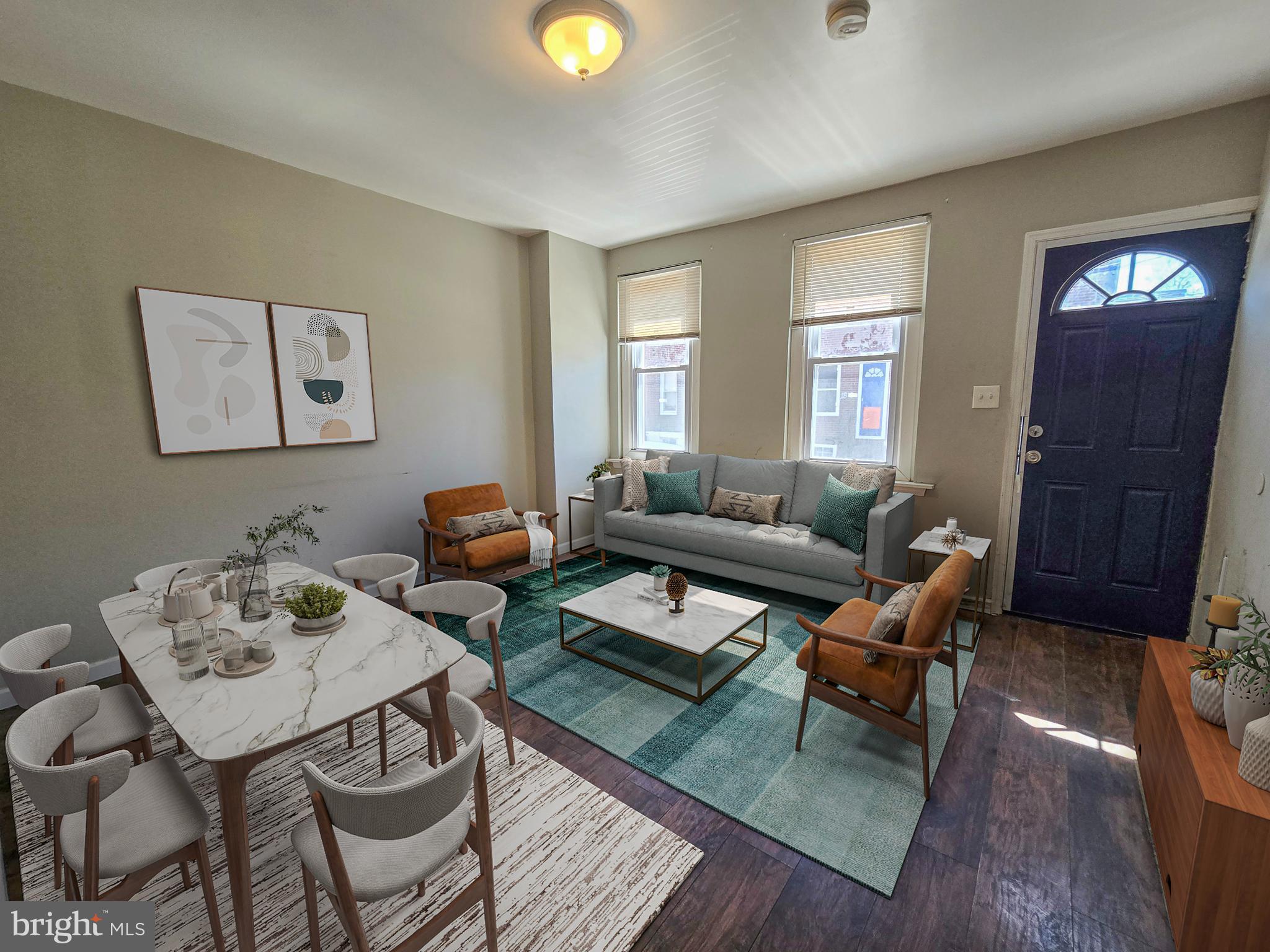 Welcome to your cozy haven in the heart of the vibrant Grays Ferry neighborhood of Philadelphia! This charming 2-bedroom, 1-bathroom row home offers the perfect blend of modern comfort and historic charm. Step inside to discover a thoughtfully updated interior boasting a bright and airy atmosphere. The renovated kitchen is a delight, featuring sleek countertops, stainless steel appliances, and ample cabinet space for all your culinary essentials. Adjacent to the kitchen, the inviting living area provides a comfortable space to relax and entertain guests. Two well-appointed bedrooms offer peaceful retreats at the end of a busy day, each adorned with ample natural light and closet space. The updated bathroom boasts contemporary fixtures and finishes, adding a touch of luxury. Step outside to your own secluded rear patio, a private oasis perfect for enjoying morning coffee or evening cocktails alfresco. Whether you're hosting a summer barbecue or simply unwinding in the sunshine, this outdoor space is sure to become a favorite feature of your new home. Don't miss your chance to experience the best of city living in this Greys Ferry gem – schedule your showing today!