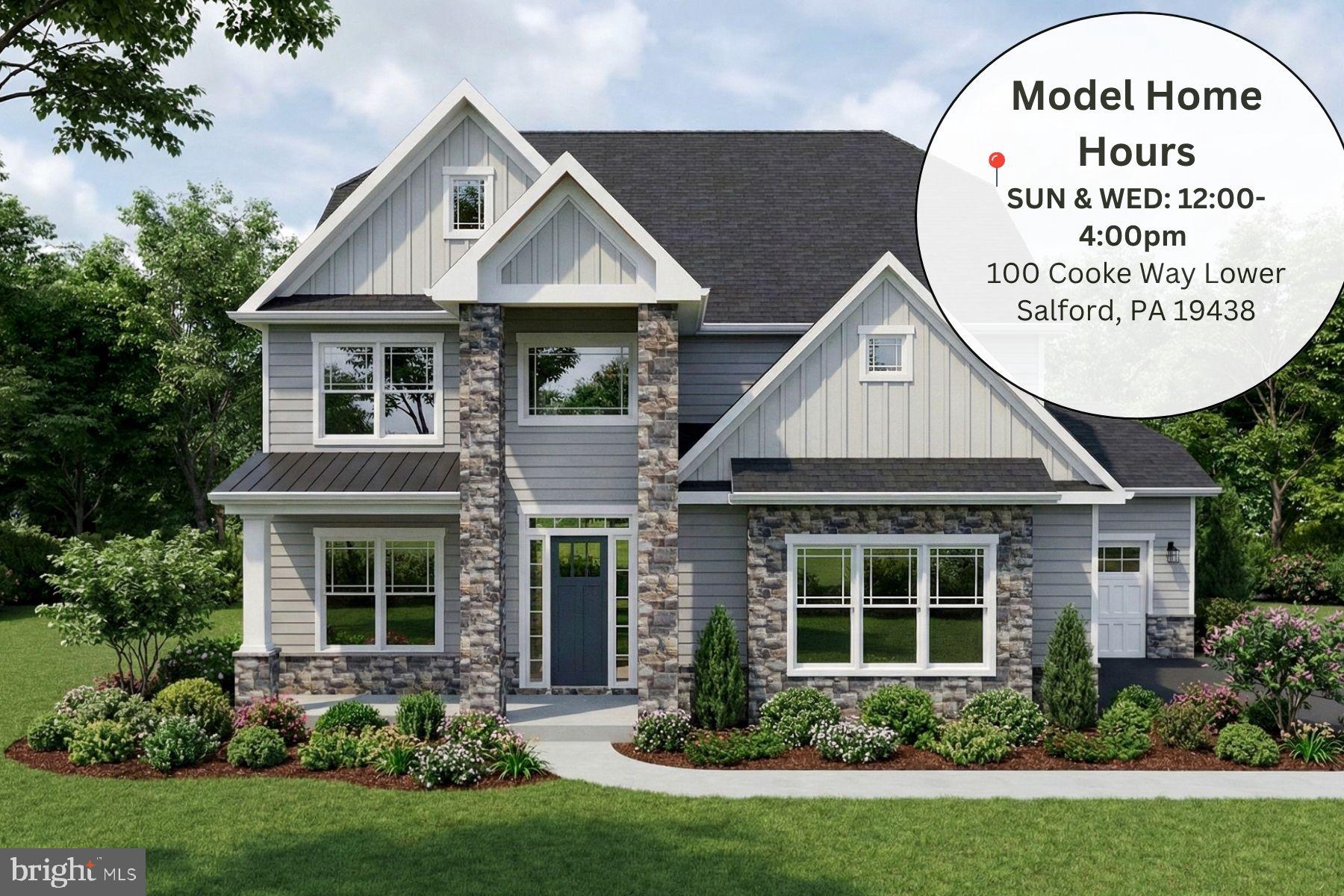 Open House is at Model Home 100 Cooke Way Lower Salford PA 19438
OPEN HOUSE MODEL HOME- GPS: 931 Harleysville Pike, Lower Salford, PA 19438

You’re invited to tour one of our floorplans we’ll be offering at Eddy Homes newest community BRONSON ESTATES.. one + acre homesites in Collegeville… 
Nestled in the heart of Collegeville, Bronson Estates offers an exclusive enclave of luxury homesites on 1-acre lots, thoughtfully designed for those who value space, privacy, and elegance.

Surrounded by lush natural beauty yet just minutes from shopping, dining, and top-ranked schools, this community perfectly blends tranquility with convenience. Whether enjoying a quiet evening on your expansive property, a stroll through nearby parks, or an outing to Providence Town Center, Bronson Estates places you at the center of it all. With timeless architecture, spacious floorplans, and the prestige of a limited collection of homes, Bronson Estates is where refined living and everyday ease come together.

This brand-new, exquisitely designed traditional single-family home offers the pinnacle of modern luxury living. Step inside to a spacious, sunlit open floorplan adorned with high-end finishes, creating an inviting atmosphere for both gatherings and everyday living. The gourmet kitchen, with its top-tier design, is the heart of the home. Upstairs, the owner’s suite is a haven of comfort, complemented by a spa-like owner’s bathroom. An optional finished third floor adds versatility with customizable space to meet your specific needs. Choose to finish the basement with various options; a generous rec area, “flex” room ideal for an exercise room, guest bedroom, or additional home office.