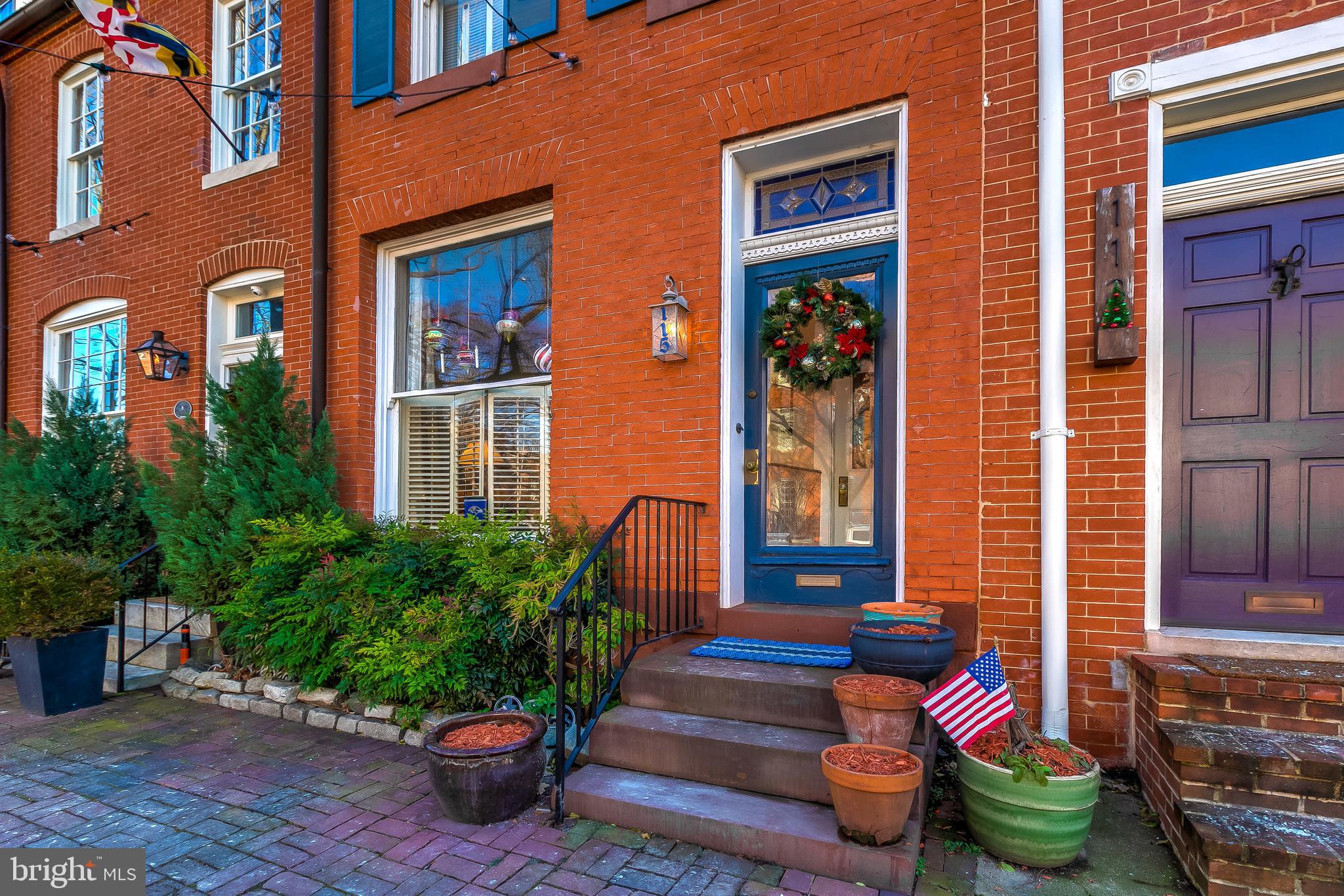 Stunning 15 foot wide home on tree-lined cobblestone street on incredibly sought after block in Federal Hill. Gigantic lot. Gorgeous hardwoods cascade throughout. Enjoy custom cabinetry, granite countertops, SS appliances in chef's kitchen. Loads of natural light. High ceilings. Tons of storage in the lower level. Walk-in showers. Walk-in closets. Spacious 4 bedrooms with 2.5 bathrooms. 4th bedroom can also act as a library, studio, gym, office, or secondary great room. Light-filled sunroom off kitchen with private landscaped patio. Close proximity to retail shopping, local dining, Inner Harbor, stadiums, and all major highways. Schedule a private tour today!
