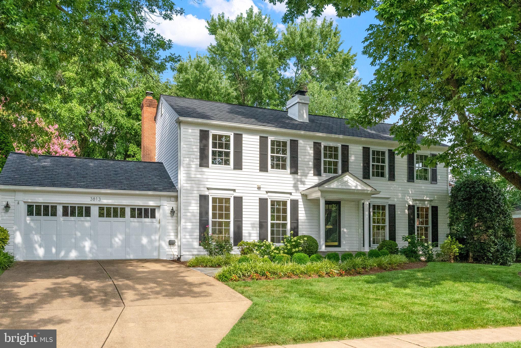 Timeless Style, Thoughtful Updates, and Room to Live Well! - Nestled in the heart of Alexandria City’s highly regarded Seminary Ridge neighborhood, 3813 Colonel Ellis Avenue offers a perfect blend of classic architectural details, modern updates, and spacious design — all in a location known for its convenience and community feel. *Inside, this 4-bedroom, 3.5-bath home is filled with special touches that elevate everyday living. From the refinished hardwood floors and elegant crown molding to recessed lighting and tasteful custom-built-ins throughout, the home offers both character and functionality. The spacious formal living and dining rooms flow easily into the heart of the home — a beautifully updated kitchen and cozy family room featuring a gas fireplace with a marble surround and classic mantel. *The layout is ideal for hosting gatherings or relaxing at home. Glass door off the main level opens to the flat, landscaped backyard, where a 2020-installed patio and fire pit create an inviting outdoor setting for dining, entertaining, or quiet evenings under the stars. Extensive landscaping enhances privacy and curb appeal, while the flat lot is a rare find in Seminary Ridge. *Upstairs, you’ll find four generously sized bedrooms on one level — a highly desired layout offering flexibility and comfort. The corner suite includes a renovated ensuite bath (2022) and walk-in closet. A second full bath with a new double vanity serves the additional bedrooms. *The finished lower level adds even more versatility, with new flooring and updated stairs making the space feel fresh and ready for use as a rec room, office, workout space, or all of the above. A full bathroom is available, transforming the space into a great guest retreat option, too. Ample storage can be found throughout the home — including in the basement, closets, and the attached two-car garage. *Additional updates include a new roof (2020), updated lighting, and fresh paint throughout. With its combination of classic features and modern comfort, this home is truly move-in ready. *Located close to major commuter routes, Reagan National Airport, Old Town, the Pentagon, and everyday conveniences, this address offers easy access to everything the region has to offer. Just a short distance to local schools and green spaces, and with a $50/year optional neighborhood fee, residents can enjoy seasonal gatherings and community events. *Come see how 3813 Colonel Ellis Avenue brings together space, style, and location in one of Alexandria’s most sought-after neighborhoods. **All info deemed‬ reliable but not guaranteed, buyer should verify all information.
