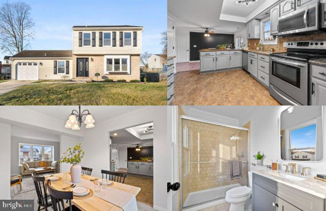 Lovely home w/ trim and tile details throughout! Central air, some new flooring, rooms in the LL, solid granite kitchen countertops with tile backsplash, tile in baths, and much more throughout. Really nice renovated and clean home ready to move into and priced right!