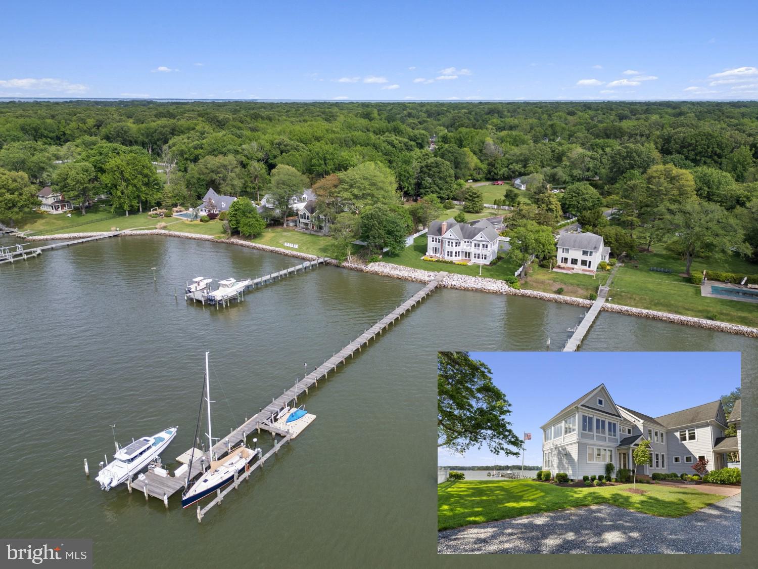 Spectacular West River waterfront! A serene lot with panoramic water views, a custom-built home that exudes coastal style, a private dock with two boat slips, a detached 3-car garage with a storage loft, a spacious yard for playing and entertaining, an exquisite vantage point for enjoying the area’s natural beauty, from waterfowl to sunsets. Welcome to 1100 Steamboat Road, offering the best of Chesapeake Bay living on the picturesque West River in Shady Side, MD.

Privately sited at the end of Steamboat Road on a gated 0.5-acre lot, this superb property boasts approximately 133 feet of water frontage with expansive, 180-degree views of the West River. The 300-foot private dock features an ideal configuration for both sailors and powerboaters: a rare, deep-water boat slip with mean low water depth of approximately 7 feet, and a second slip with mean low water depth of approximately 3.5 feet, also equipped with a 20,000-lb motorized lift. The dock provides easy access to the channel in the river and the Bay beyond and is outfitted with electricity, water, two dock boxes, and a floating dock to accommodate dinghies, kayaks, SUPs, or other small watercraft. A dream come true for those looking to embrace the waterfront lifestyle!  

The meticulously-maintained 4-bedroom, 2.5-bath home was expertly designed to enhance the setting. Most living spaces enjoy sweeping, unobstructed water views. Among the many highlights are a main level with an airy, easy-flow layout great for entertaining, a gourmet eat-in kitchen, an attractive elevator for convenient access between floors, a main-level bedroom (currently configured as an office), a masonry chimney and gas fireplace, and a deck with gas fire pit - a favorite spot for savoring the sunsets year-round. The second level includes a primary suite with two walk-in closets and a spa-like bath with separate WC, a family room with prime views and a private balcony, plus two additional generously-sized bedrooms sharing a hall bath. Two staircases allow for privacy between the primary suite and guest spaces. The detached garage provides covered parking for 3 vehicles plus a substantial upper-level storage space with great potential: consider converting it to a bunk room, teen hangout, separate work studio, or other creative use. The home is equipped with three zones of HVAC and a whole-house backup generator, and the well-tended yard includes an irrigation system for lawn and landscaping.

This special property also holds a place in local history: from the late 1800s to early 1900s, the steamboat “Emma Giles” docked here on a regular route from Baltimore to points on the Bay (hence the name Steamboat Road). Today, it’s ready for your enjoyment as a weekend retreat or full-time residence, conveniently located less than 40 miles from downtown DC, approximately 20 miles from Annapolis, and less than 40 miles from BWI Airport. A must-see!

Agent related to owners. Square footage estimated per recent floor plan drawing; all measurements approximate.