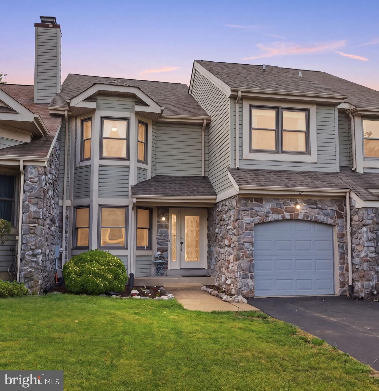 Welcome to this beautifully maintained stone-front town home located in the community of Ridings Of Northampton that blends timeless curb appeal with warm, inviting living spaces. From the moment you arrive, you’ll notice the charming architectural details, manicured landscaping, and elegant exterior that set the tone for what’s inside. Offering a perfect combination of comfort and style, this home features a thoughtful design throughout, and a welcoming atmosphere ideal for both everyday living and entertaining.  When first entering the home, you’ll immediately notice the inviting sitting room featuring three large windows that fill the space with an abundance of natural light. Heading down the tiled floor hallway to your right is a conveniently located half bath and a door that leads to the garage.  Continuing to the kitchen that offers a clean, modern feel with an abundance of cabinetry, generous counter space, and sleek black appliances that create a striking contrast against the crisp white finishes. The functional layout is perfect for both everyday living and entertaining, featuring easy-to-maintain tile flooring, ample storage, and a seamless flow into the adjacent dining area.  The dining area features a double-sided fireplace shared with the family room, along with a sliding glass door that leads to a wood deck overlooking the peaceful rear greenery. The connected family room offers a warm and inviting space that is perfect for both everyday relaxation and entertaining guests. With its comfortable layout and seamless flow from the surrounding kitchen and living areas, this room creates the ideal setting for gatherings, movie nights, or simply unwinding at the end of the day. Heading upstairs, you will be welcomed by the spacious primary bedroom and beautifully appointed primary bathroom. The bathroom features a relaxing jetted tub along with a walk-in tiled shower, creating the perfect space to unwind and recharge. Completing the primary bedroom is a walk-in closet.  Completing the upper level are two additional spacious bedrooms, each offering ample closet space, along with another full bathroom conveniently servicing both bedrooms.  Heading back downstairs via the open staircase overlooking the lower level, step outside to the wood deck the perfect space for relaxing, barbecuing, and entertaining family and friends. The finished basement offers the perfect space for relaxation and entertainment, featuring a dedicated movie projector and screen area ideal for family movie nights or watching the big game. Completing this lower level is a spacious billiard area, creating the perfect setup. Conveniently located close to entertainment, shopping, major highways, and commuter routes, while also being near everything this desirable area has to offer.  Showings begin at the open house 5/29/2026 from 5-7pm.