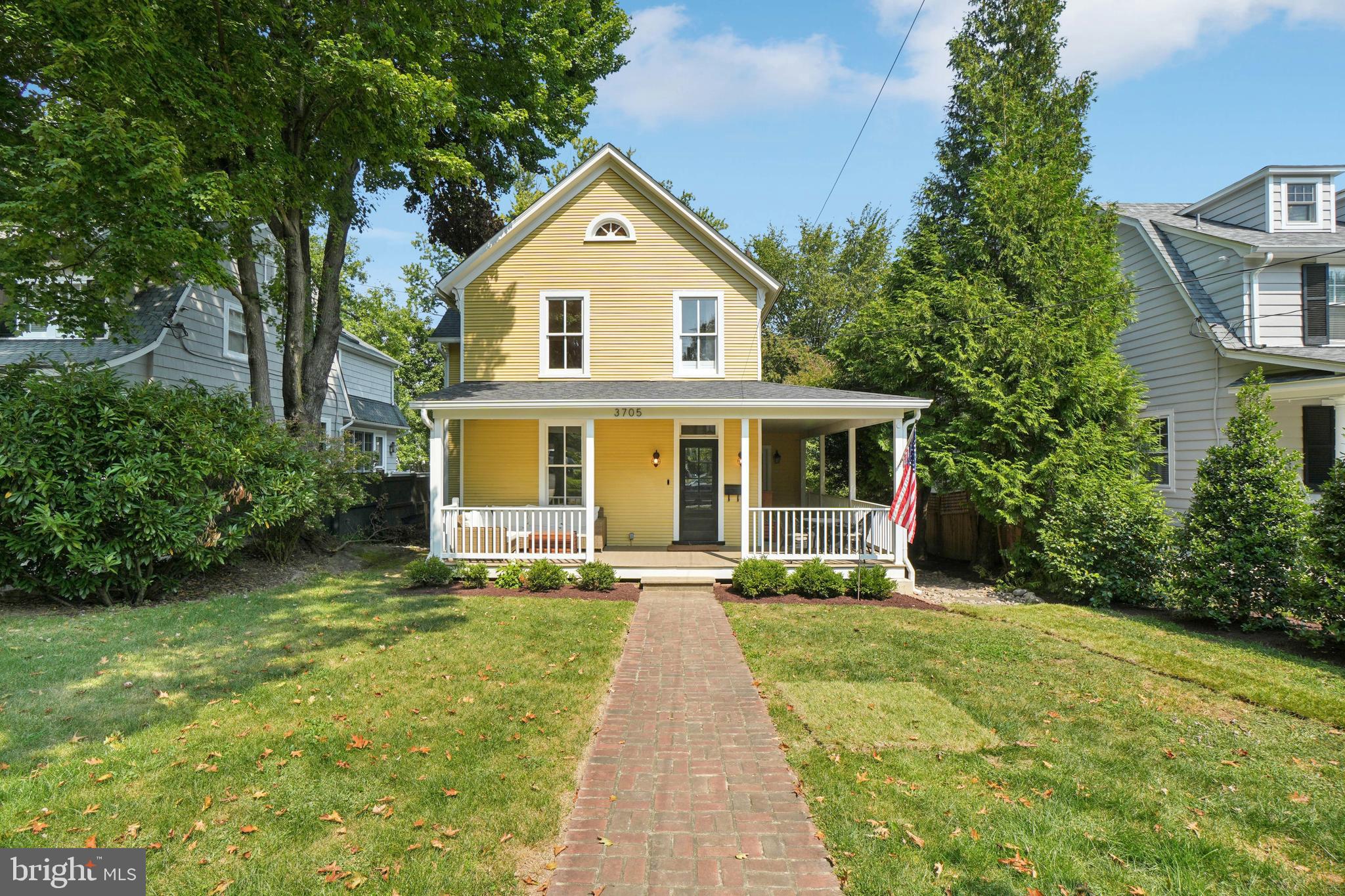 3705 Underwood Street is a stunning historic Victorian-style residence perfectly sited in the highly sought-after Village of Chevy Chase, Section 5. Nestled on a picturesque tree-lined street, this extraordinary home has been thoughtfully renovated by GTM Architects and PKK Builders, blending timeless architectural character with luxurious modern amenities. Set on a flat 6,250-square-foot lot, the property offers exceptional curb appeal with its welcoming wraparound front porch and manicured grounds.

Inside, an elegant entry foyer opens to light-filled formal living and dining rooms, showcasing gracious proportions and refined finishes. The beautifully renovated chef’s kitchen is a showstopper, featuring striking black cabinetry, a live-edge wood peninsula, premium appliances, and seamless flow to the outdoors.  The rear family room with gas fireplace leads to the deck and yard.  A side entrance leads to a thoughtfully designed mudroom, while a stylish powder room and convenient main-level laundry add to the home’s functionality. French doors open to a rear deck and a private, flat backyard—perfect for entertaining or quiet relaxation.

The upper level boasts three spacious bedrooms and two spa-inspired baths, including a luxurious primary suite with expansive closets and a serene bathroom retreat complete with a soaking tub, glass-enclosed shower, and private water closet.

With its historic charm, sophisticated renovations, and prime Chevy Chase location, 3705 Underwood Street offers a rare opportunity to enjoy the very best of modern luxury living in a classic setting and an unbeatable location close to neighborhood parks, shops, and dining.