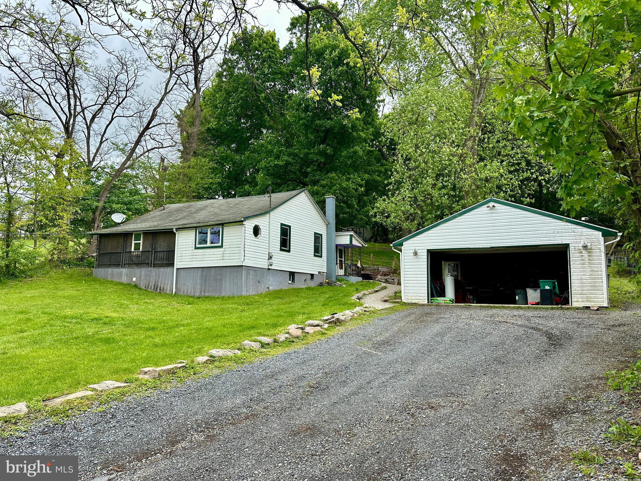 Situated on a combined .82 acres across two parcels, this unique property offers incredible value and opportunity all in one. The home features 2 bedrooms, 2 full bathrooms, and 1,048 square feet of living space designed for comfortable everyday living. A spacious living room creates the perfect setting for entertaining or relaxing, while the wood stove adds warmth and charm throughout the seasons. Outside, you’ll find a detached two-car garage along with plenty of outdoor space to enjoy. Whether you’re looking for additional land, extra privacy, or future possibilities, this one-of-a-kind property is truly a must-see. ***Refer to Land - MLS#  PALN2026436 for more details***