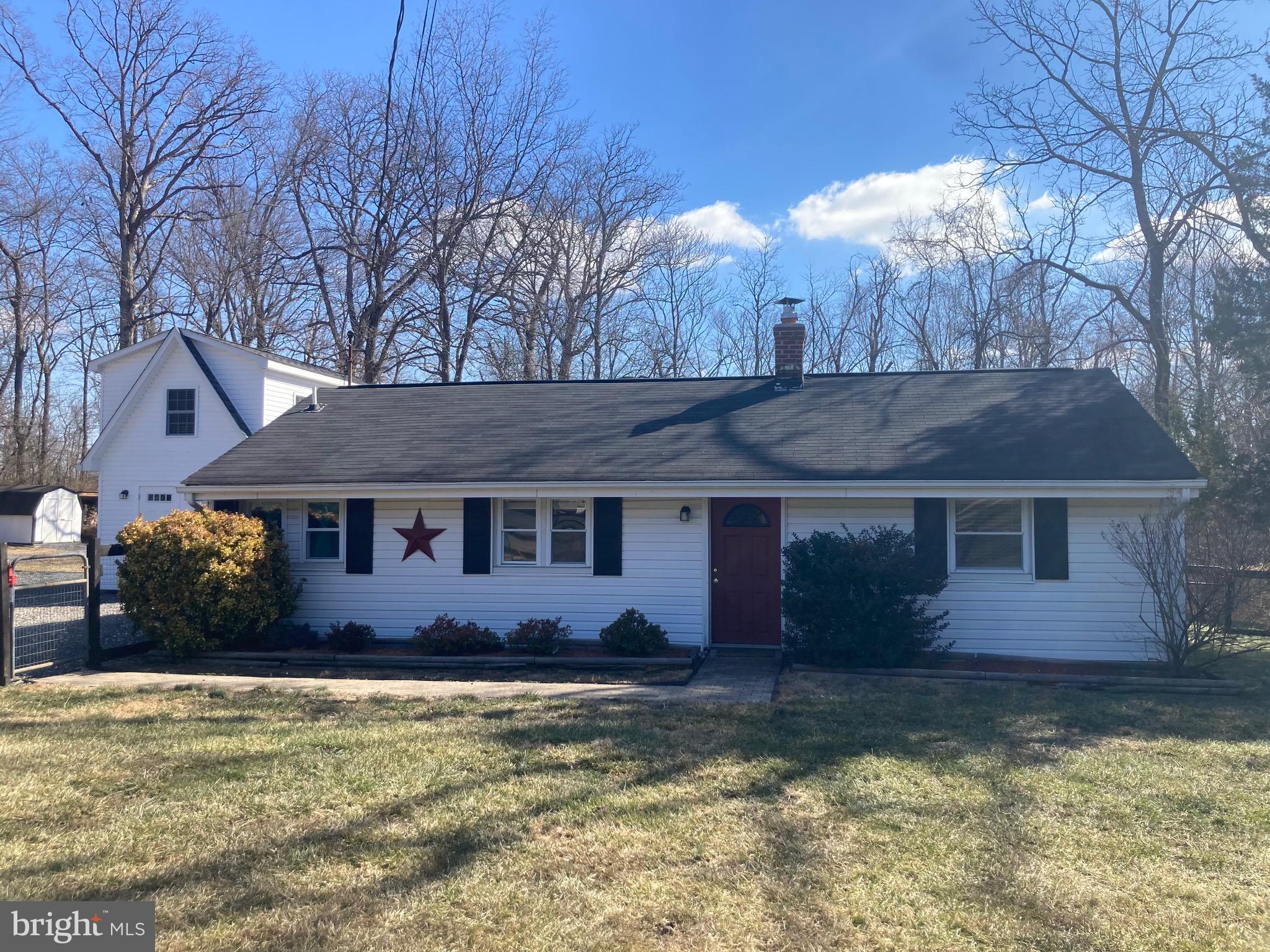 Single Family main level living 3 bedroom  2 Full bath home on 3 acre with detached 2 story office space.  Additional RV garage and storage shed.