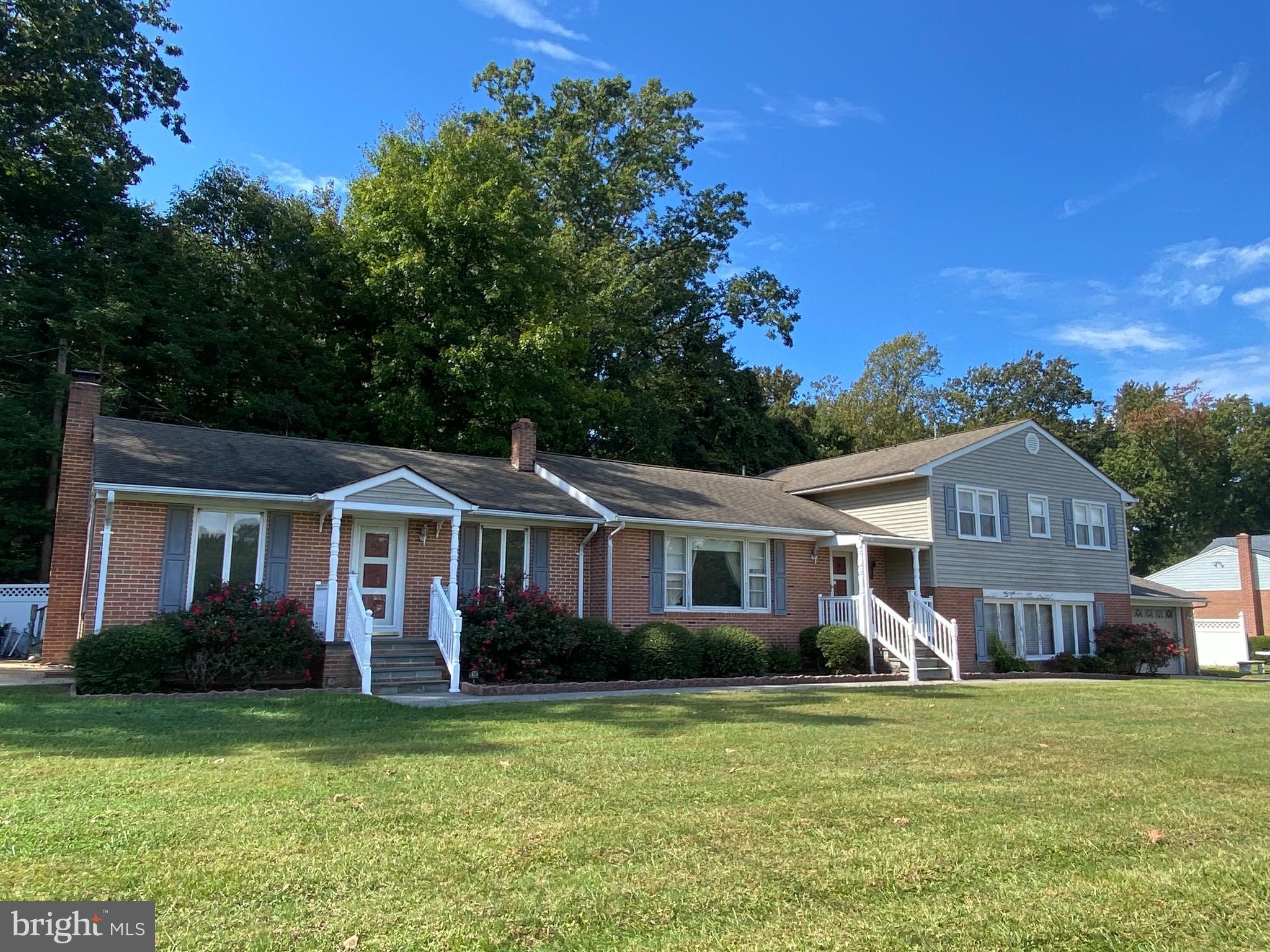 Estate sale being  sold AS-IS.  Very large split level on double lot.  Addl lot is tax ID #1908021716 the second shed is on that lot. Total acreage is 1.15 with both lots.  3 bedrooms upstairs with hardwood floors and Jack and Jill bathroom on br 2&3.  Large addition off of the dining room area with a separate entrance. Basement is finished with rec room, full bath, office and laundry room. Sun room / Florida room also. 2 wood burning fireplaces. Railing in the addition is from a court house.