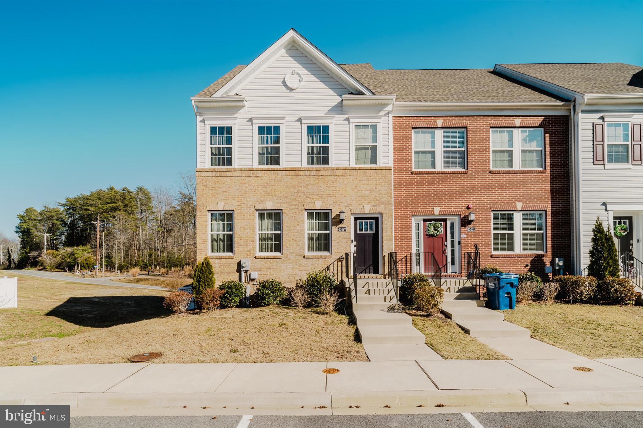 Located just minutes away from Pax River Naval Base.

Welcome to 45397 Englewood Way, a stunning 3-level, 3bd, 2 full/2 half bath, end-unit townhome that perfectly captures the essence of modern living in California, MD. Built in 2020, this 6-year-old residence offers the pristine quality of a newer build, without the wait!

Situated in the highly sought-after, developing city of California, MD, this home places you minutes from everything. Travel east to experience a plethora of restaurants from dine in to fast food. Minutes away from Pax River Naval Station. Travel West, crossing the Thomas Johnson bridge, is where you’ll find Solomon’s Island, famous for some of the best seafood in Maryland. A little over an hour from Washington D.C. and also Northern Virginia.

Interior Highlights:

- Gourmet Kitchen: Features a massive 14 foot granite island, stainless steel appliances, crisp white cabinetry, and walk-in pantry. 

- Spacious Layout: 3 bedrooms and 4 bathrooms across three sun-drenched levels, offering plenty of room for a home office or guest space. Finished basement, including newly installed LVP.

- Designer Details: Enjoy high-end touches like the custom dry bar with a wine storage.

Residents of The Woods at Myrtle Point, enjoy exclusive access to amenities such as an Early Child Development Center, community pool, playground, also Myrtle Point Beach.

Welcome home!
