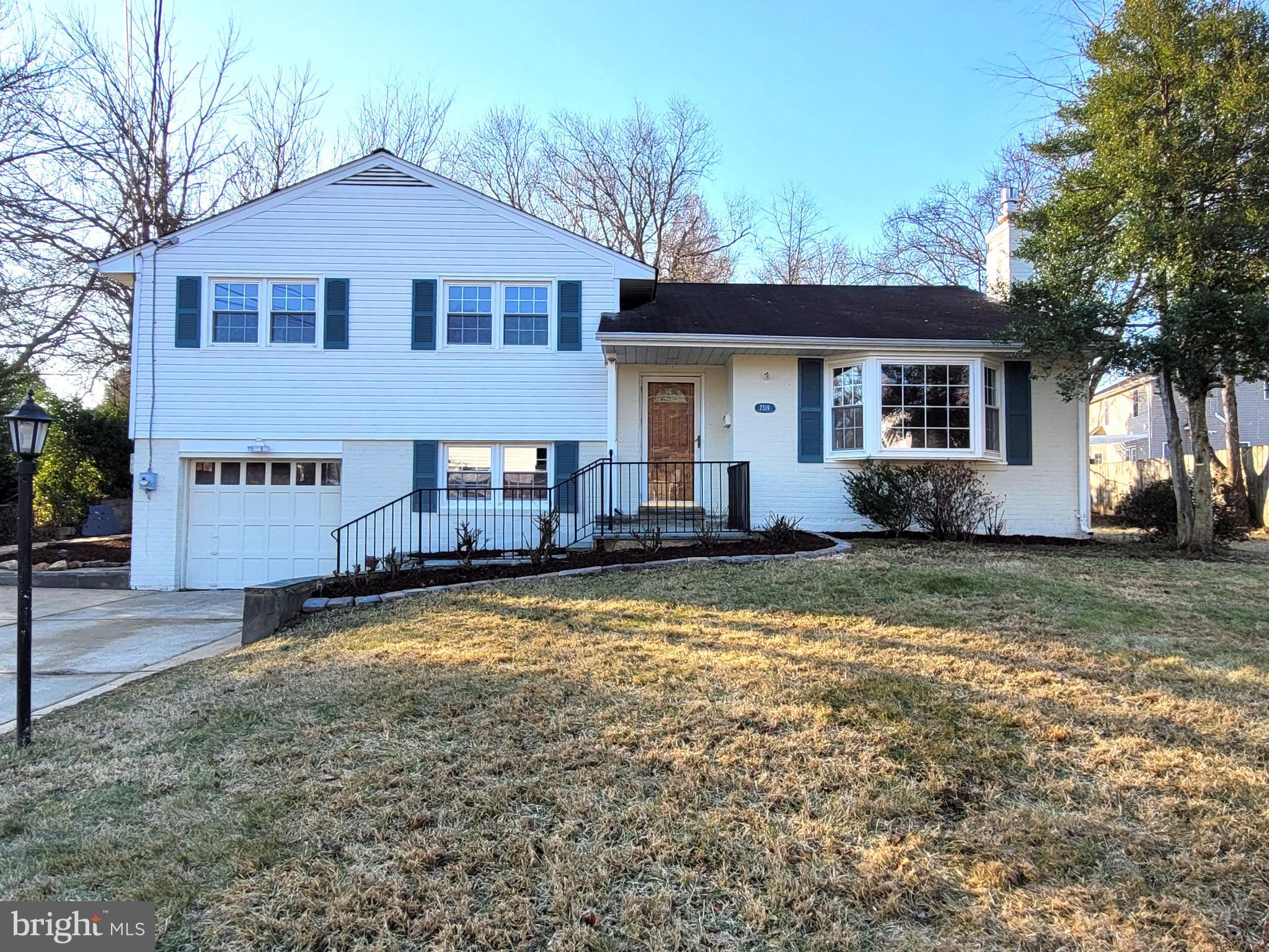 Wonderful home in sought-after North Springfield neighborhood, No HOA!  4BR, 2BA, 1-car garage.  Freshly custom painted throughout.  Updated bathrooms.  Gourmet kitchen with new appliances and granite countertops. Wood floors on main level, ceramic tiles and new LVP on lower level.  New recessed lights and cozy gas fireplace in Living Room.  Dining room with sliding glass doors to back yard patio.  New Washer and Dryer.  Large, double and extended driveway.  Nice fenced back yard with concrete patio and a large shed.  Excellent location, close to 495, Annandale shops and restaurants.  Do not miss this great opportunity to own a wonderful home in North Springfield.