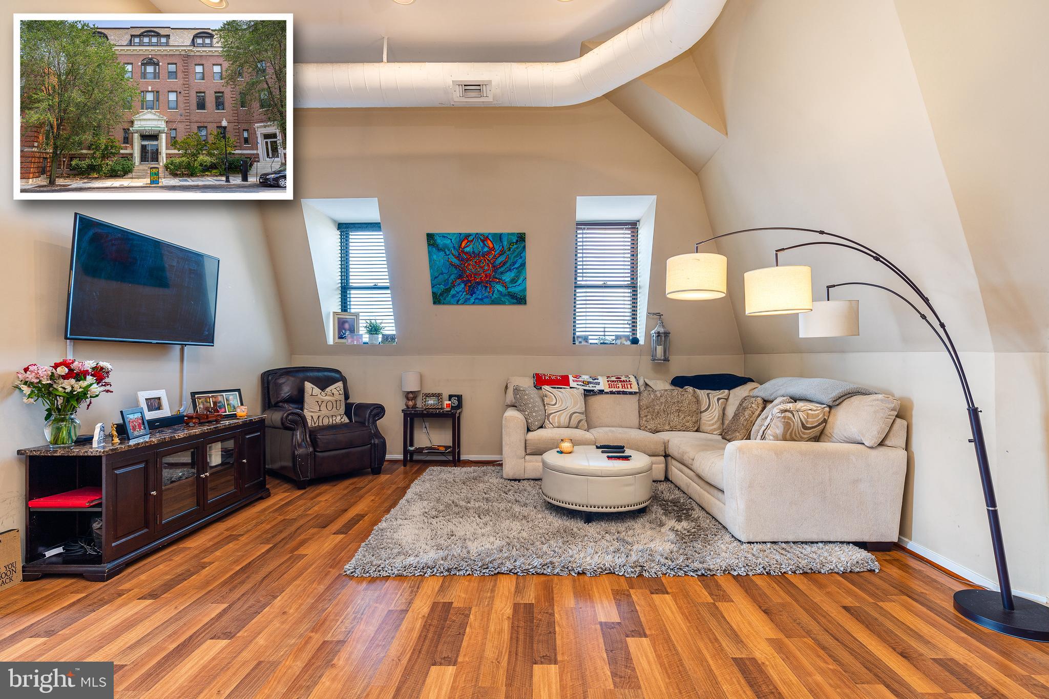 This property will be sold at ONLINE AUCTION.  Bidding opens at 12 Noon on Wednesday, September 1, 2021 and closes at 1:00 pm on Friday, September 3, 2021.  ONE OF THE LARGEST UNITS AVAILABLE IN 1211 LIGHT - this nearly 1200 sq ft penthouse unit features a loft style open floor plan layout with an abundance of space, soaring ceilings, hardwood floors throughout, updated kitchen with granite countertops, S/S appliances, range hood and separate dining room - all leading to your private rooftop balcony with remarkable views of the city! Building amenities include secure parking, a resident lounge, sport court, fitness center, roof top terrace and more! 1211 Light is a secured building that is conveniently located in the heart of Federal Hill with close proximity to ballparks, restaurants, bars and shopping.  There is a 7% Buyer's Premium which will be added to the sale price.  
Buyers and Agents can register online where a complete due diligence package is available for review which includes photos, title abstract, Neighborhood Scout and more.