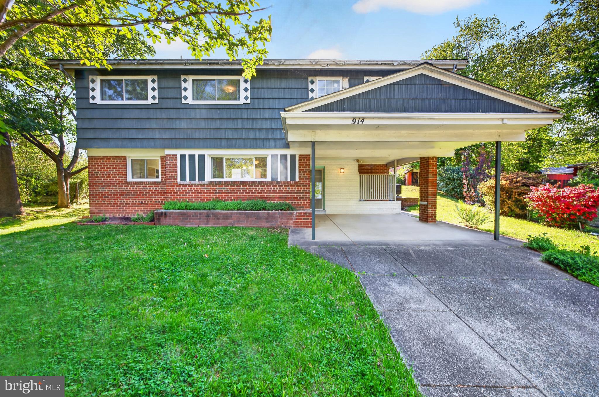 Welcome to 914 Kenbrook Ct, a well maintained 4 level split home tucked away on a quiet cul-de-sac in the heart of desirable Kemp Mill Estates. Offering 3 bedrooms, 2 full baths, and 1 half bath, this move-in ready home blends character, comfort, and a unique contemporary layout designed for both everyday living and entertaining.

Filled with natural light throughout, the home features spacious living areas, soaring ceilings, oversized windows, and a warm, inviting atmosphere. Just off the entry, the beautifully updated half bathroom (2021) showcases elegant marble style finishes with luxurious gold accents.

The functional kitchen offers great flow and exciting potential for a buyer ready to create their dream space. Adjacent to the kitchen is a bright family room with extra large windows and extra long drapes on a smooth track system, creating an open and airy feel filled with natural light.

Classical stairways lead to the stunning upper living area where hardwood floors, a dramatic brick fireplace, skylights, and oversized windows create a warm and inviting setting. Double French doors open directly to the beautifully maintained fenced backyard, offering seamless indoor and outdoor living. The private backyard provides wonderful space for BBQs, games, entertaining, or simply relaxing in a peaceful setting surrounded by greenery.

Upstairs, the spacious primary suite features a beautifully remodeled bathroom (2021) with marble tile, a luxury white and gold tone vanity, and an anti fog smart mirror. Two additional generously sized bedrooms and a full hallway bathroom complete the upper level.

The basement offers a large open area with endless possibilities for storage, recreation, workout space, or future customization.

Major updates include chimney repointing (2025), new gas meter (2023), HVAC (2021), hot water heater (2020), roof (2018), and power box upgrade (2013).

With no HOA and a location just minutes from schools, parks, shopping, dining, and major commuter routes, this home offers both convenience and tranquility in one of Silver Spring’s most established neighborhoods.

This is a home that has truly been cared for and loved over the years, with pride of ownership throughout. If you are looking for a home that offers character, comfort, space, and opportunity in a welcoming neighborhood, 914 Kenbrook Ct is ready for its next chapter.