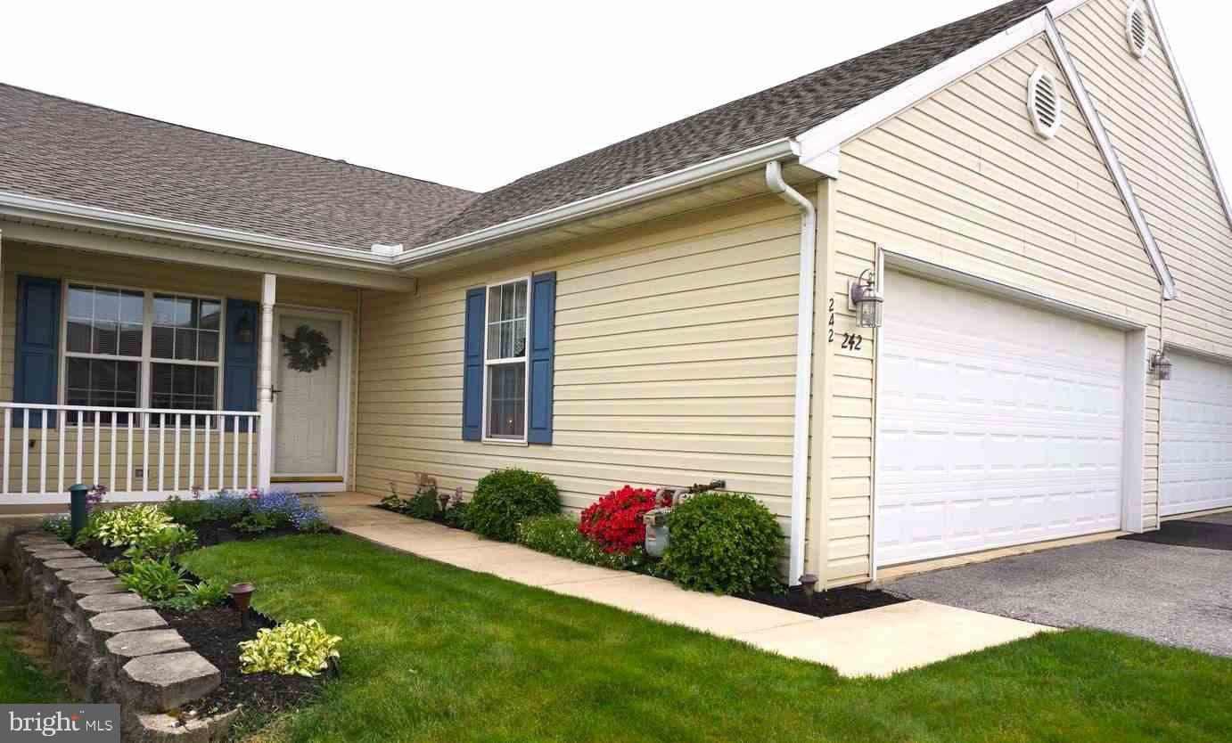 Big enough to offer wonderful amenities, small enough to make friends. Equine Meadows offers more than convenient one floor living, it offers an exciting lifestyle.  If you have been looking for an active 55+ community, your wait is over. This charming two bedroom, two full baths, condo offers easy 1 floor living and is a short walk to the community center.  Your sun-filled family room connects to a great deck-perfect for cooking out or kicking back and relaxing. The partially finished lower level provides a work area, an L-shaped living area and walk out to your patio area.  The clubhouse features a 30 X 60 heated indoor pool, hot tub, fitness center, and lounge with kitchen. Outdoors, you will appreciate the walking trails, stocked fishpond, Koi pond, and butterfly garden. Centrally located near shopping, restaurants, medical facilities and transportation. Professionally cleaned and awaiting new owners. Quick possession possible.
