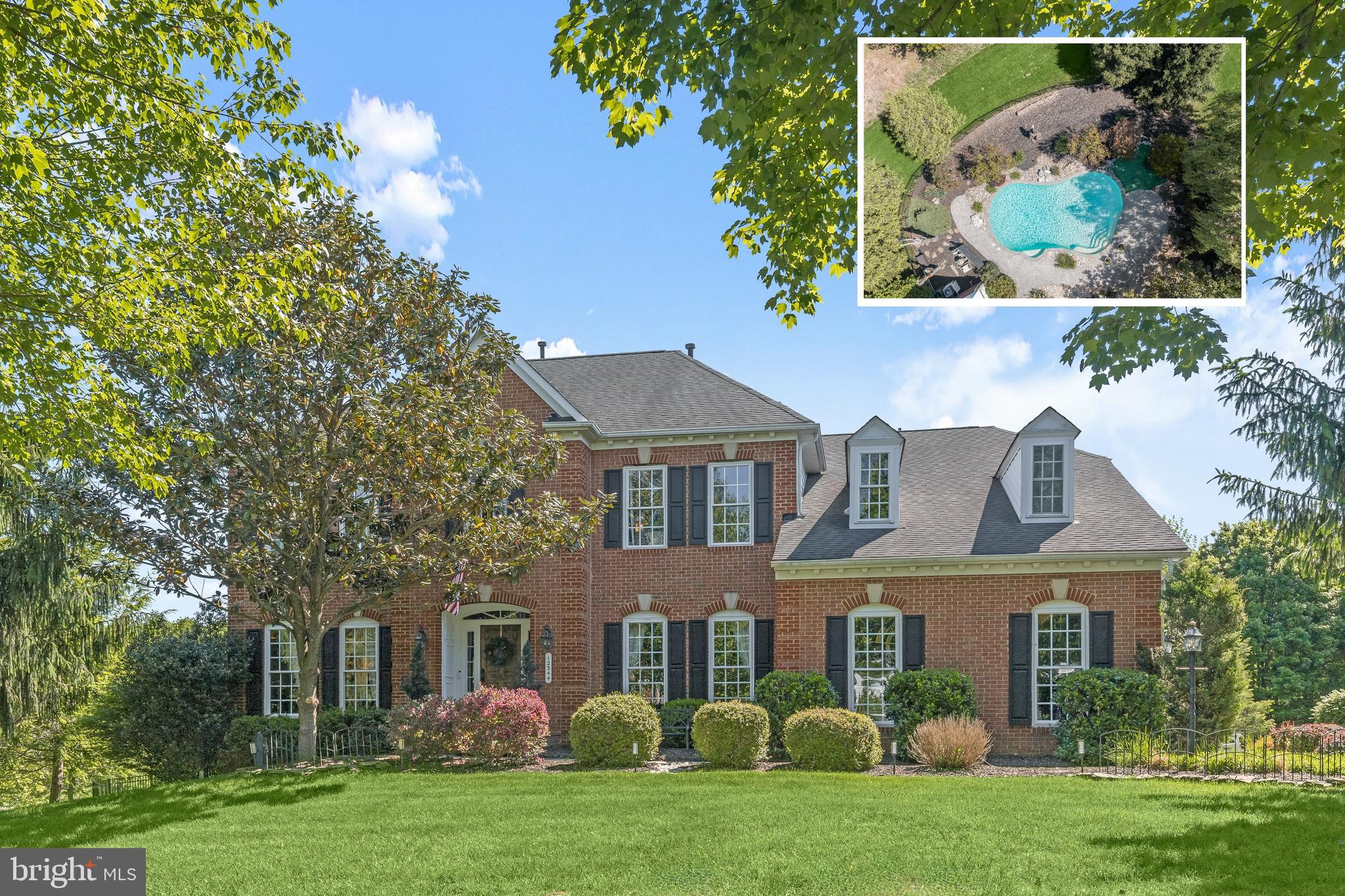 Welcome to 12344 Fox Meadow Lane, an extraordinary residence gracefully set on nearly one acre in one of Howard County’s most coveted communities. Showcasing exceptional updates throughout, this remarkable home masterfully blends timeless elegance with luxurious designer finishes and resort-style outdoor living. An incredible backyard oasis awaits with a 28,000-gallon saltwater pool and spa, putting green, outdoor fireplace, and expansive entertaining spaces designed for unforgettable gatherings and everyday relaxation.
Inside, oversized windows flood the home with natural light, highlighting soaring ceilings, rich hardwood floors, and exquisite moldings that add warmth and sophistication throughout. A grand foyer is flanked by formal living and dining rooms, creating an elegant setting for entertaining, while French doors from the living room open to a private executive office.
At the heart of the home, the gourmet eat-in kitchen is beautifully appointed with quartz and granite countertops, a large center island with breakfast bar, double wall ovens, decorative backsplash, apron-front sink, glass-front pantry, and an impressive beverage center complete with display cabinetry and a planning station. The adjoining morning room features vaulted ceilings with exposed beams and opens seamlessly to the expansive deck and outdoor living areas. Just beyond, the stunning two-story great room is anchored by a stone fireplace and offers breathtaking views of the outdoor oasis. A powder room, mud room with a dog-station, and garage access complete the main level.
Upstairs, the luxurious primary suite serves as a private retreat, featuring a beautifully renovated spa-inspired bath with dual vanities, a slipper tub, glass-enclosed shower, and a spacious walk-in closet. Bedroom two offers a private en-suite bath, while bedrooms three and four share a dual-entry full bath. This level also includes a potential fifth bedroom, convenient laundry room, and attic storage.
The walkout lower level expands the home’s impressive living space with oversized windows that fill the area with natural light. Designed for both entertaining and recreation, this level features a spacious game room with a dry bar, exercise room, full bath, and sixth bedroom, all with direct access to the pool, putting green, and outdoor retreat beyond.