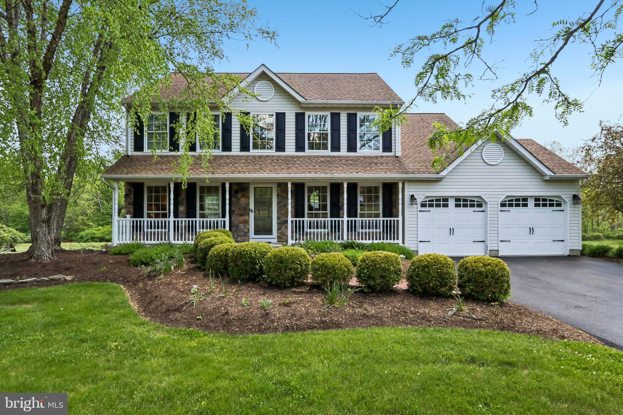 Welcome to 116 Longwood Circle, a beautifully updated 4 bedroom, 2.5 bath colonial with a 2 car garage and full basement, tucked away on a quiet cul-de-sac in one of Doylestown Township’s most desirable locations. Backing directly to Covered Bridge Park and open space, with additional preserved land across the street and Peace Valley Park just a short bike ride away, this home offers the perfect blend of privacy, nature, and convenience. All within the award-winning Central Bucks School District.

Just minutes from the shops, restaurants, and charm of downtown Doylestown, you will also enjoy everything beautiful Bucks County has to offer right outside your door.

From the moment you pull up, the professionally maintained landscaping showcases the care and pride of ownership throughout this stunning home. Inside, you will immediately notice the fresh paint, custom trim work, wainscoting, and beautiful flooring that carry throughout the home, creating a warm and elegant feel from the moment you enter.

The first floor offers a fantastic layout for both everyday living and entertaining. The completely remodeled kitchen has been thoughtfully designed with quality finishes, abundant cabinetry, and attention to every detail. The remodeled powder room adds additional style and convenience. The formal dining room is ready for holiday gatherings and family dinners, while the living room provides the perfect place to relax and unwind.

The spacious family room features a new gas fireplace insert, creating a cozy atmosphere for cold winter nights. Combined with all new windows throughout the home, comfort and efficiency have been carefully considered.

Upstairs, the primary suite features vaulted ceilings, a walk-in closet, and a private bath retreat. Three additional generously sized bedrooms offer ample closet space and flexibility for family, guests, or home office needs.

The beautifully updated hall bathroom is truly a standout feature, completely remodeled from top to bottom with a heated floor, stunning tile work, and a gorgeous tub enclosure designed with comfort and luxury in mind.

With its incredible location, extensive updates, scenic setting, and timeless colonial charm, 116 Longwood Circle is a home you do not want to miss.