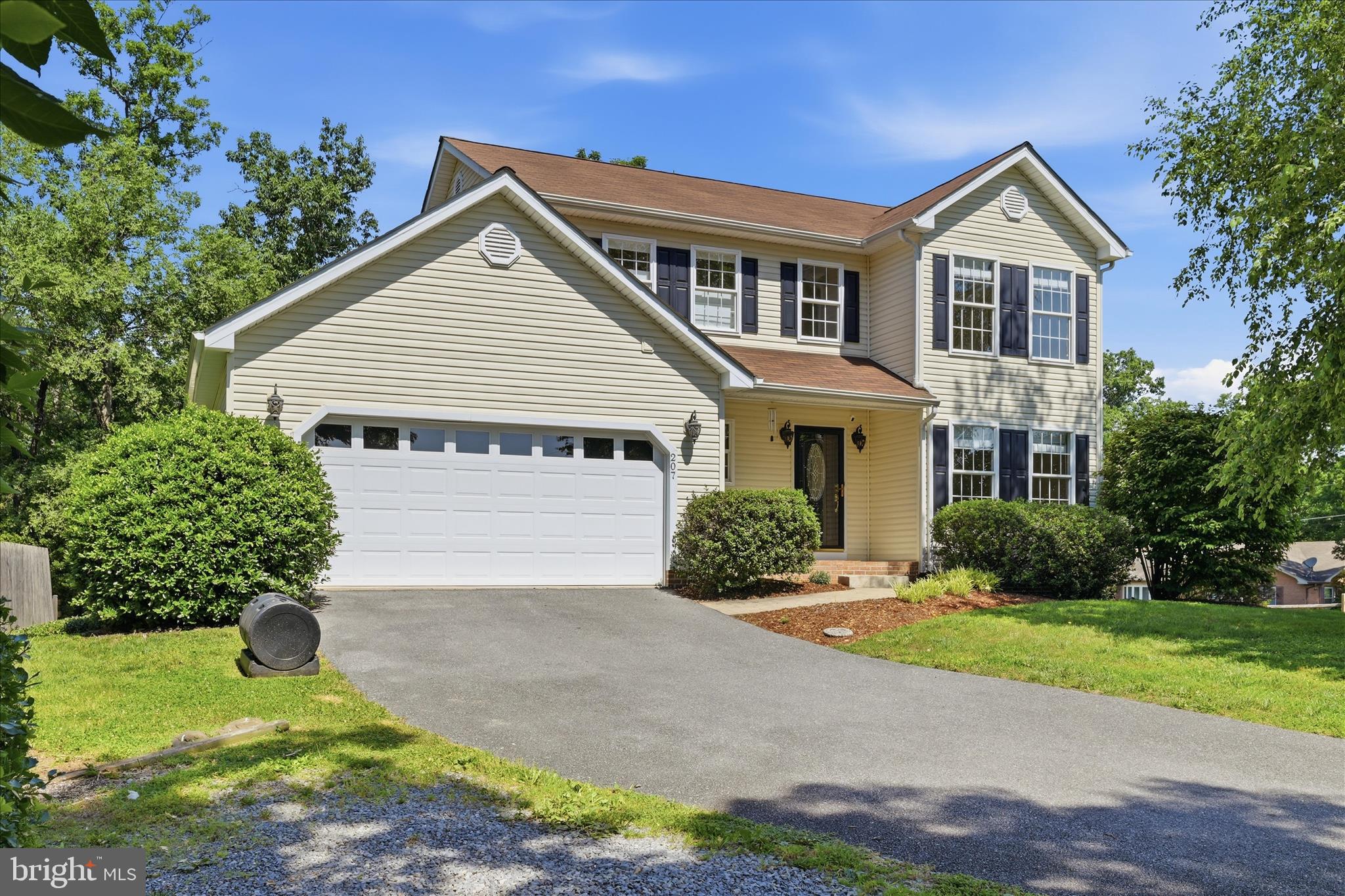 Well-maintained Colonial offering over 2,800 finished square feet, ideally situated on a large corner lot on a no-thru street with NO HOA.
Upon entering, you'll be welcomed by a two-story foyer. Just off the foyer is a spacious room that would make an ideal home office, den, or playroom. The foyer leads into the living room, with the eat-in kitchen situated just beyond, featuring granite countertops and ample cabinet space. Hardwood flooring extends throughout the main level and staircases.
Upstairs, you'll find brand-new carpeting throughout, along with a spacious primary suite featuring a walk-in closet and an ensuite bathroom with dual vanities, a jetted soaking tub, a separate private shower, and water closet. Two additional bedrooms, a full hall bathroom, and a convenient laundry room with hookups complete the upper level.
The finished basement offers excellent additional living space and would make a perfect recreation room, media room, or exercise area. This level also includes a full bathroom and a second laundry area with a washer & dryer already in place. You also have a door that leads you to the backyard.
Outdoor living is just as inviting, with a two-tiered deck leading to a gazebo with a light & fan fixture to help keep you cool during the summertime, a shed that provides extra storage in addition to the home's attached two-car garage. Conveniently located on the east side of Winchester just off Route 50, this home offers an easy commute while remaining close to shopping, dining, Jim Barnett Park which offers various recreational activities, and close to everyday conveniences.