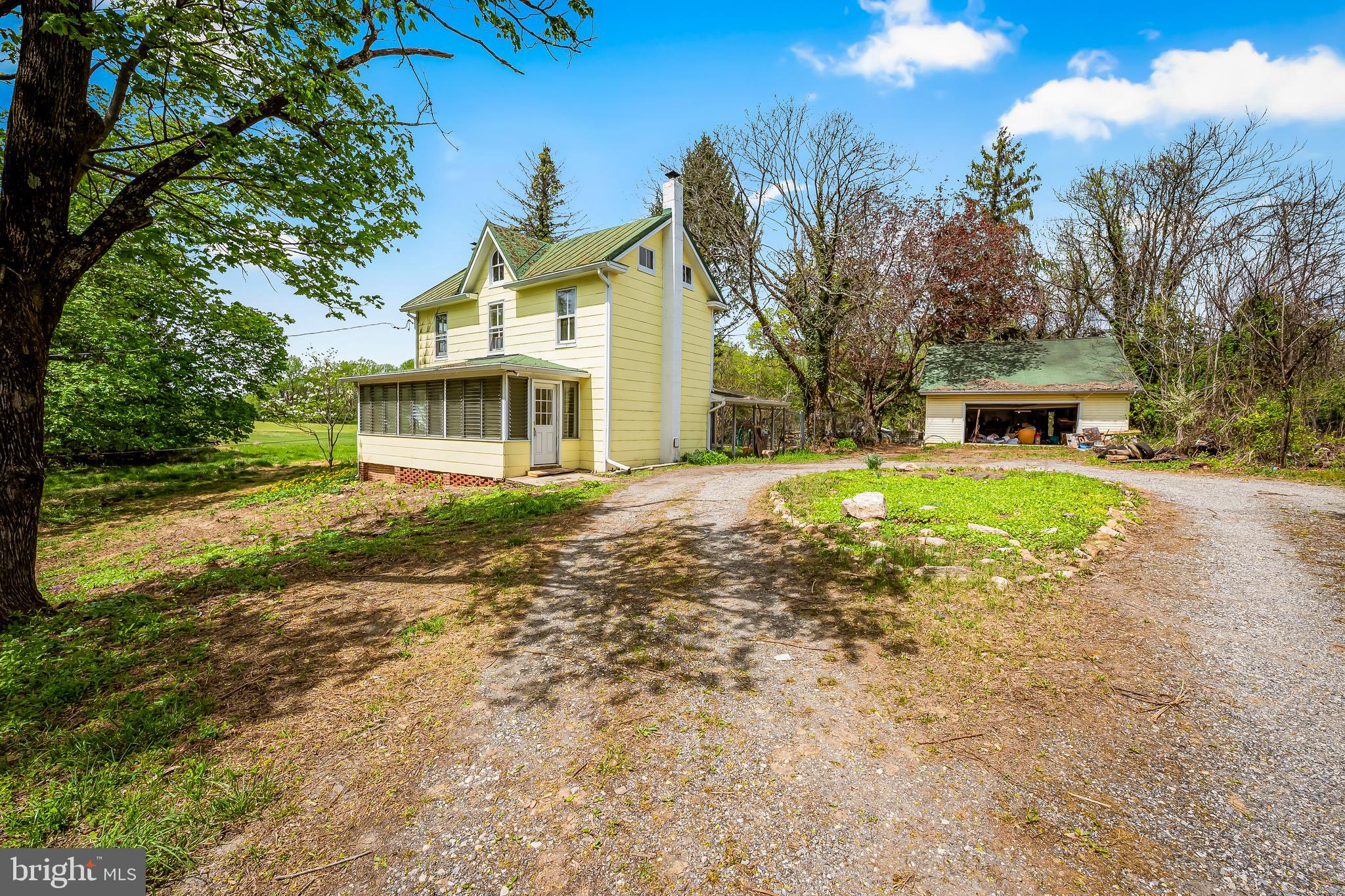 This 3BR 1 Full Bath rustic farmhouse built in 1845 sits on a spacious 3.35 acre lot and has tons of potential! Great opportunity to bring your vision to life with your designer and contractor or fix and flip if looking to build your real estate portfolio. Also included with the property is a detached 2 Car garage which was built in more recent years. This garage has a lot of potential; with its lower level office/workshop and its loft space above. The garage could function to suit your needs in a variety of ways whether a staging area to renovate the home, a workshop,  or a home office. Bring your ideas! The large level lot is one of the best features of the property and would make a great setting for a home garden or spacious play yard. Conveniently located near the border of Baltimore and Carroll Counties and close to major routes of travel (I-695 and I-795), come tour today and see what this home has to offer!

THE PROPERTY IS A SHORT SALE AND BEING SOLD IN "AS-IS" CONDITION. ALL ITEMS IN HOME, GARAGE, AND LOT CONVEY WITH THE SALE, SELLER WILL MAKE NO REPAIRS.