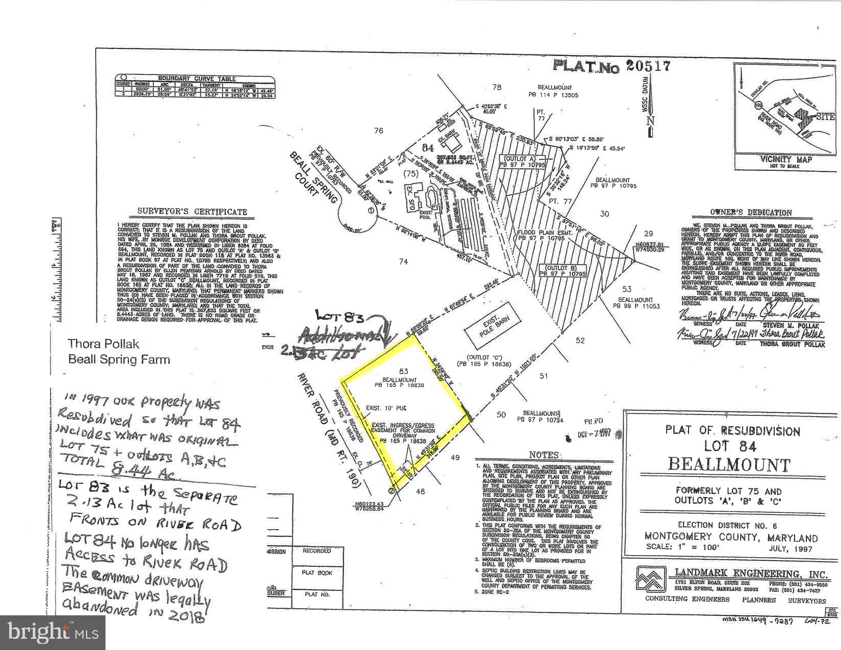 2.14 acre parcel ripe for development! Gorgeous rectangular lot just 4 miles past the Village.  Offered on its own or in conjunction with the purchase of 5 Beall Spring Ct (see residential listing MDMC625106). Call for more information.