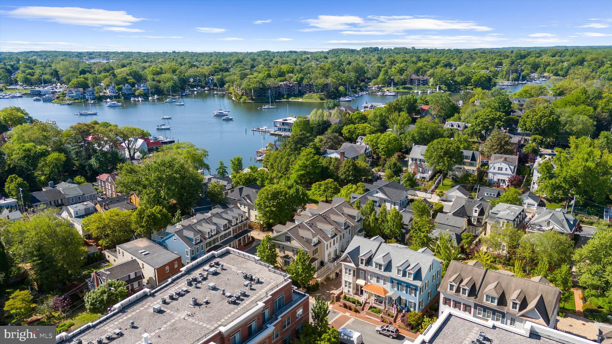 Exceptional four-level end-unit townhome with a two-car rear-load garage in the heart of Historic Annapolis. Ideally located just one block from Spa Creek, this beautifully maintained luxury residence offers a rare combination of timeless character, spacious living, and thoughtful upgrades throughout.
Inside, hardwood floors, 9-foot ceilings, plantation shutters, and abundant natural light create a warm and inviting atmosphere across all four levels. The gourmet kitchen features stainless steel appliances, a Sub-Zero refrigerator/freezer, Merrillat cabinetry, an eat-in dining area, and a comfortable family room centered around a gas fireplace with custom built-ins.
The flexible floor plan offers multiple living and entertaining spaces, including a private lower-level bedroom suite with a full bath nearby and a second gas fireplace — ideal for guests, extended family, a home office, or additional lounge space. Walk-in closets and seamless indoor/outdoor flow add to the home’s appeal, including a Pella slider leading to the private deck off the kitchen overlooking a peaceful grassy courtyard area.
The two-car garage has been upgraded with a durable sealed floor system and custom slatwall organization. Additional improvements include repointed brick at the front entrance.
Located moments from the waterfront, residents can call for a water taxi to nearby restaurants and shops or enjoy nearby Acton’s Cove (Goose) Park for green space, dog walking, and waterfront relaxation. With boutique shopping, coffee spots, acclaimed dining, the Naval Academy, and all the charm of downtown Annapolis just outside your door, this home offers an exceptional lifestyle in one of Annapolis’ most desirable locations.