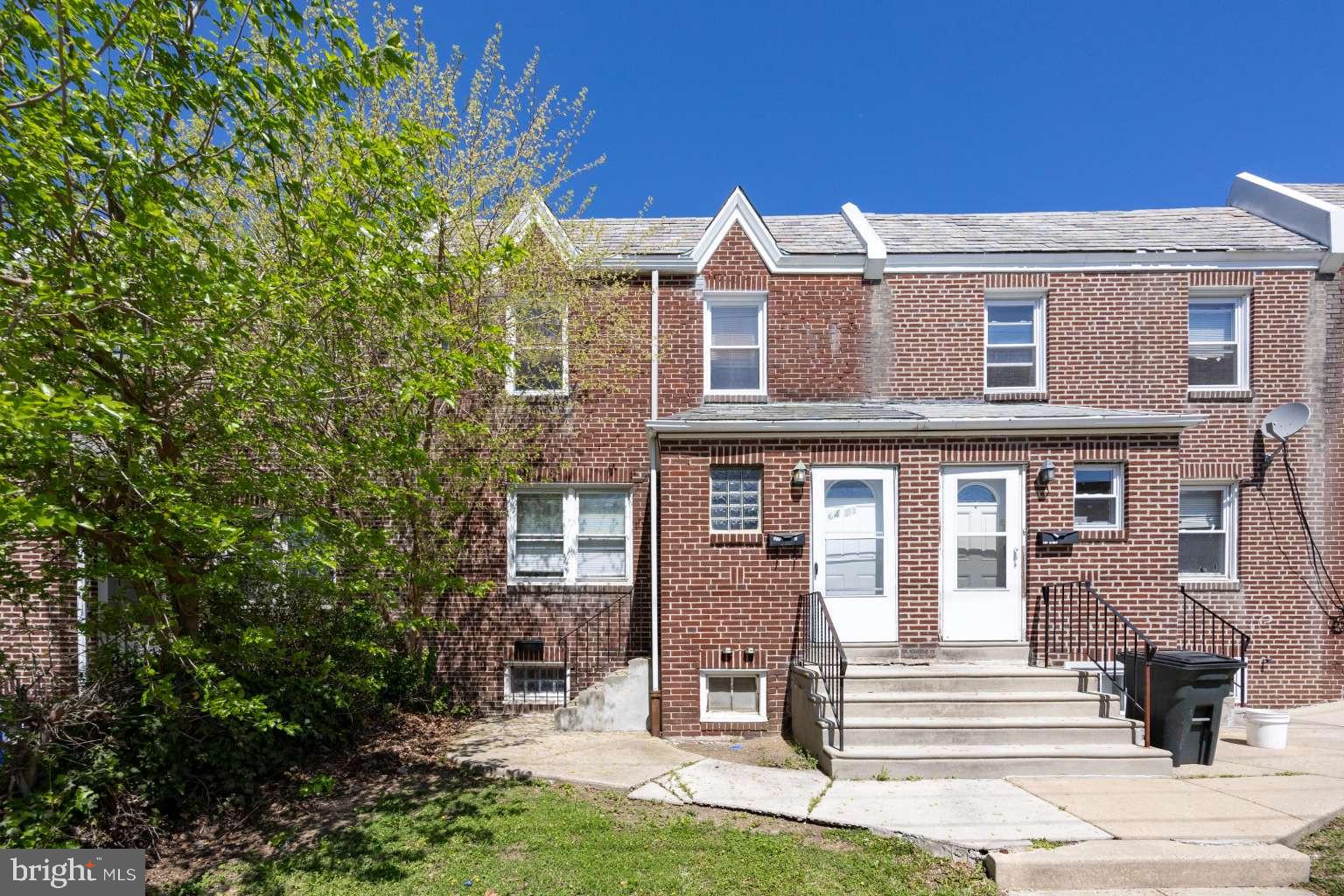 Investor / House hacker alert! Come see this move-in ready duplex with two bright and airy one bedroom units and full finished basement. Perfect for house hacking. Live for free in one unit and and have the second unit pay the mortgage or rent out both units for good cashflow.
Both units have private exterior street entrances. There is also a private internal stairway for tenant basement access to laundry and storage and utilities.

Unit A is on the first floor. The apartment was just painted and has hardwood floors. There is a large walk in closet in the bedroom and two additional closets in the apartment. The bedroom has a ceiling fan to keep the occupant comfortable and utility usage low. There is room for a table for eat-in kitchen convenience. A stove and refrigerator are included.

Unit B (second floor) has a private street level entrance and was also just painted with beautifully refinished hardwood floors and all brand new windows. The bedroom has a ceiling fan to keep the occupant comfortable and utility usage low. The kitchen includes a stove and a refrigerator with room for a table for eat-in convenience.

Estimated rent for each unit is $1250 per month plus electric and gas billed to tenant. Basement has possible third unit and washer/dryer hookups. More closet storage in basement, also.

The building is in a great quiet neighborhood close to the Overbrook School for the Blind. Public transportation is just outside. Come enjoy peaceful living in a move-in ready apartment. Close to Shopping on City Line and in Wynnewood (Whole Foods, Trader Joe's, etc.).