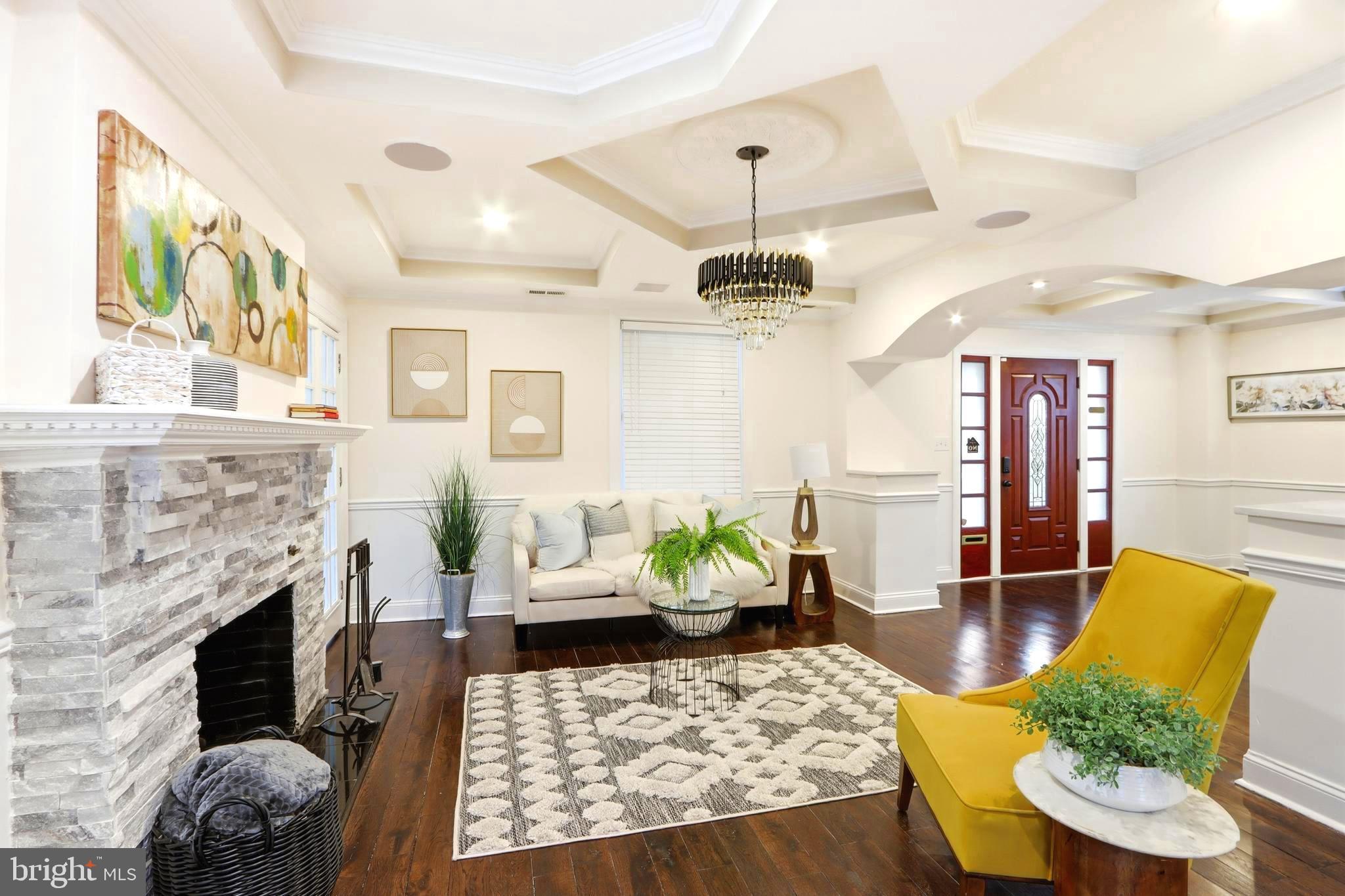 Welcome to this beautifully appointed 4 bedroom, 3.5 bathroom home located in the heart of the Ashburton community. With a touch of contemporary and historic character, this home offers sophisticated tray ceilings, hardwood flooring, chandelier & recess lighting. On the main level, enjoy the open-concept design that incorporates your living room, delightful sunroom & fireplace, dining room, & kitchen areas. The gourmet-style kitchen features stainless steel appliances, 42 inch cabinets, quartz countertops, and an island elevating the home's timeless appeal. The upper levels have generously sized bedrooms and a primary en-suite. The home has a finished basement with washer & dryer units, a sizable backyard (with an area for a potential koi pond), and a 2 car detached garage creating a perfect blend of classic charm. Schedule your showing today, your new home awaits you!