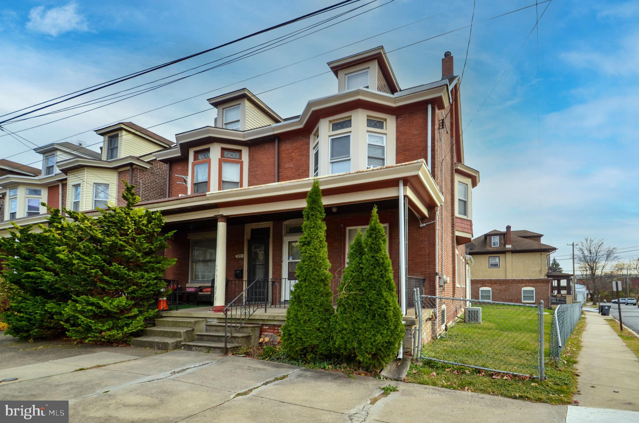 Charming 3/4 bedroom twin home nestled in the heart of Pottstown! This Old World gem exudes character and warmth, boasting a unique blend of charm and modern updates. The spacious living room and dining room are adorned with hardwood flooring, showcasing that timeless appeal, and the dining room features a built-in china closet. Further, sits an updated kitchen with tiled flooring, and newer appliances. Head upstairs to find a parquet wood-floored front bedroom on the second floor, radiating elegance. The remaining bedrooms boast the enduring beauty of hardwood flooring, creating a cozy and inviting atmosphere. The updated hall bathroom ensures both style and functionality for your everyday needs. Ascend to the third floor to discover an additional finished room, providing versatile space for guests, an office, or a private retreat. Embrace the outdoors from your front porch entrance to the welcoming vestibule or relax on the covered rear patio overlooking the fenced rear yard—an ideal spot for outdoor gatherings and enjoying the fresh air. Plus, the convenience of a one-car detached garage adds the finishing touch to this delightful property. Don't miss the opportunity to make this charming twin home yours. Call today!