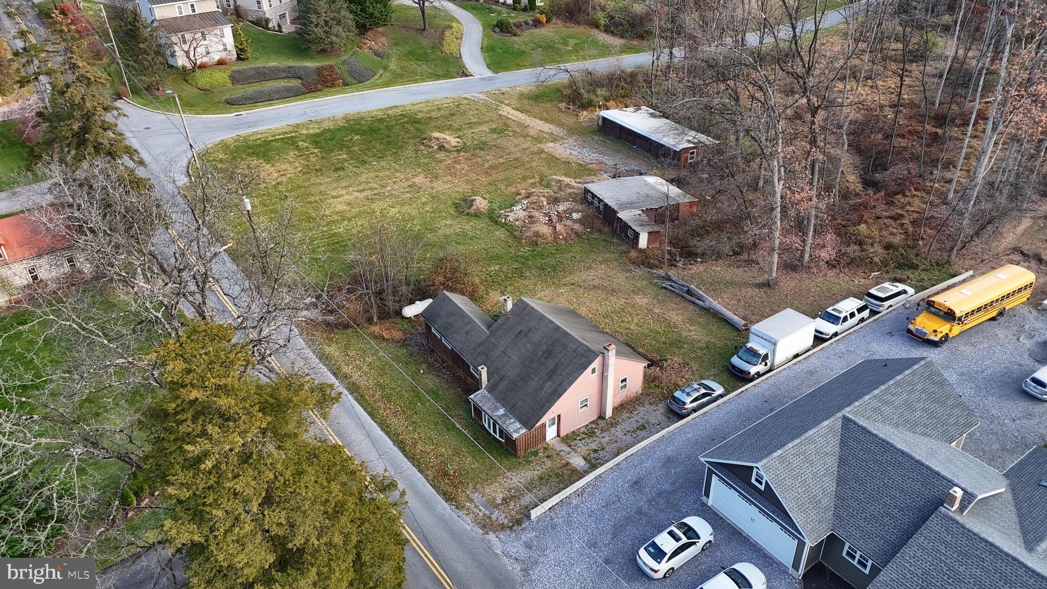 3.5 acre partially wooded property located in Eastern Lebanon Co, minutes from Lancaster County.   What a great location!  This property has so many possibilities!  Home is 3 bedroom and 1 bathroom, bring your tools & make this home your own!  There are 2 wells on the property & on site septic.  There is also a 5 car detached garage & large shed/barn accessed from a separate driveway off of Oxford Drive.  Don't let this opportunity get away, schedule your private showing today.