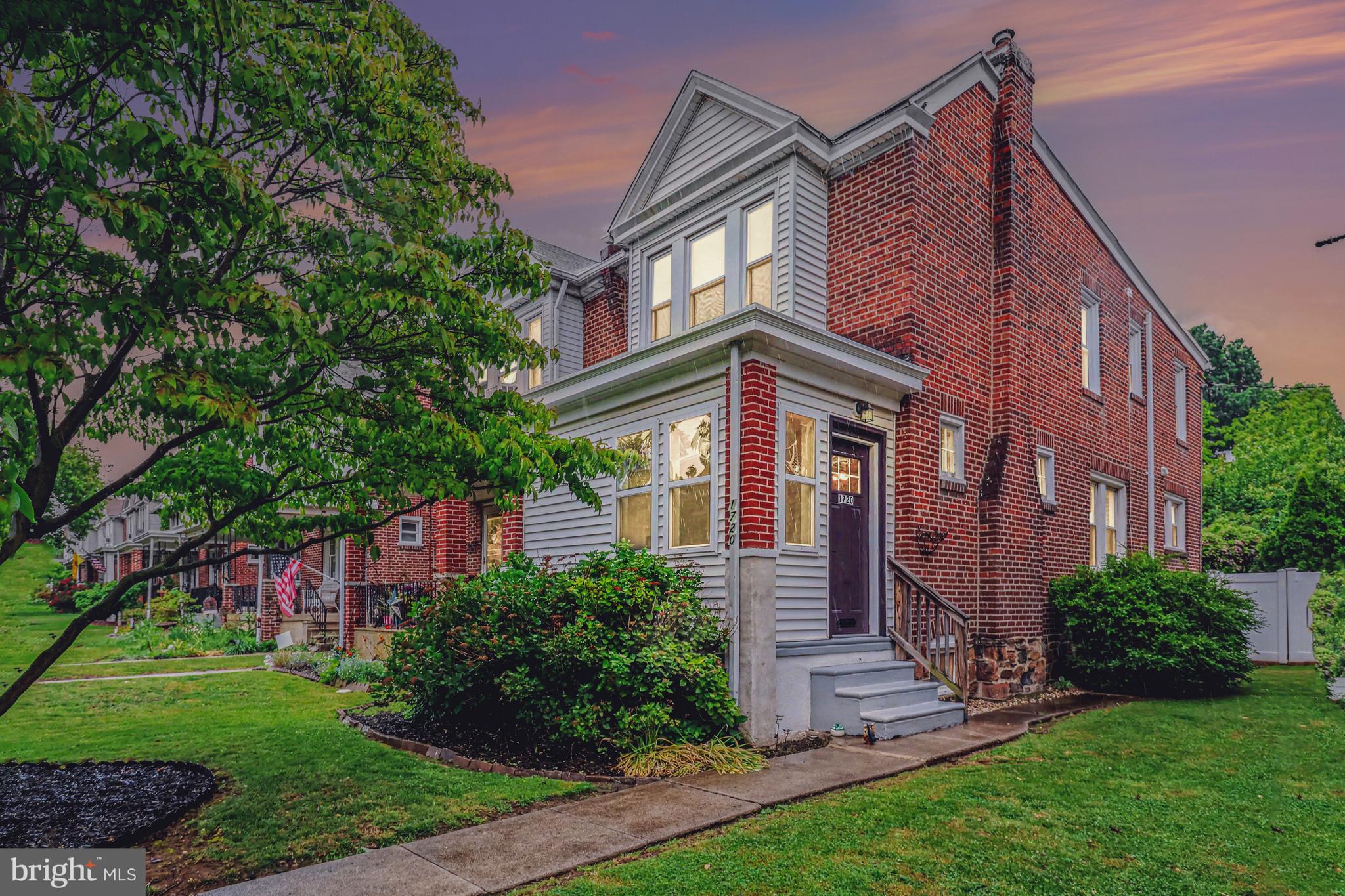 Welcome home to 1720 Locust St., where historic charm meets sophisticated modern living in this meticulously upgraded 3-bedroom, 1.5-bathroom end unit. This residence invites you to experience a lifestyle of refined comfort, beginning with a sun-drenched enclosed front porch that serves as both a stylish mudroom and a sanctuary of natural light.

The main level unfolds into the living and dining suite, dressed in a neutral palette and anchored by well maintained hardwood floors. At twilight, the living room offers a front-row seat to breathtaking sunset views. The heart of the home is a chef-inspired kitchen, boasting sleek granite countertops, premium stainless steel appliances, and elegant ceramic tile flooring.

The second has a large primary bedroom with a built-in storage bench, accompanied by two additional well-appointed bedrooms and a full bath. For those seeking versatility, the partially finished dry basement provides an additional living space and lots of built in shelving for storage.

The true pièce de résistance is the exterior oasis. Surrounded by lush, meticulous landscaping—including fragrant wisteria and blooming cherry trees—a stunning brick patio and grand pergola offer the ultimate setting for summer soirées. It is easy to see why the current owner fell in love with this enchanting backyard and the property's storied character.

Home owner upgraded to central air in 2019 and upgraded the wooden fence to PVC in 2018;.

Perfectly positioned for the modern commuter, this home is located just minutes from the premier shopping of King of Prussia and the serene trails of Valley Forge National Park.