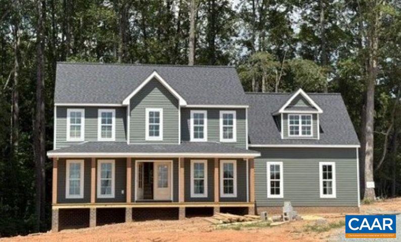 Move in 60-90 Days w/ Up to $10,000 in closing costs! Partially wooded cul-de-sac homesite is the ideal setting for this Morgan Plan w/ Full Length Porch. Step through welcoming French Doors into the light filled main level with Engineered Hardwood floors, Oak Stairs, upgraded windows & trim. Quartz kitchen w/ 6' Island opens to formal dining & huge great room. 2nd floor Primary features a Sitting Room & Private Bath w/ Garden Tub, separate shower & Double Bowl Vanity. Bedroom 4 is the Bonus Room over the garage, offering multiple uses! BYRD MILL RUN's large Scenic homesites are just 5 miles from I64 w/ easy commutes to Charlottesville or Richmond. Interior photos are a finished Morgan that may have options, colors or upgrades not planned for this property.  Contact agent for details!