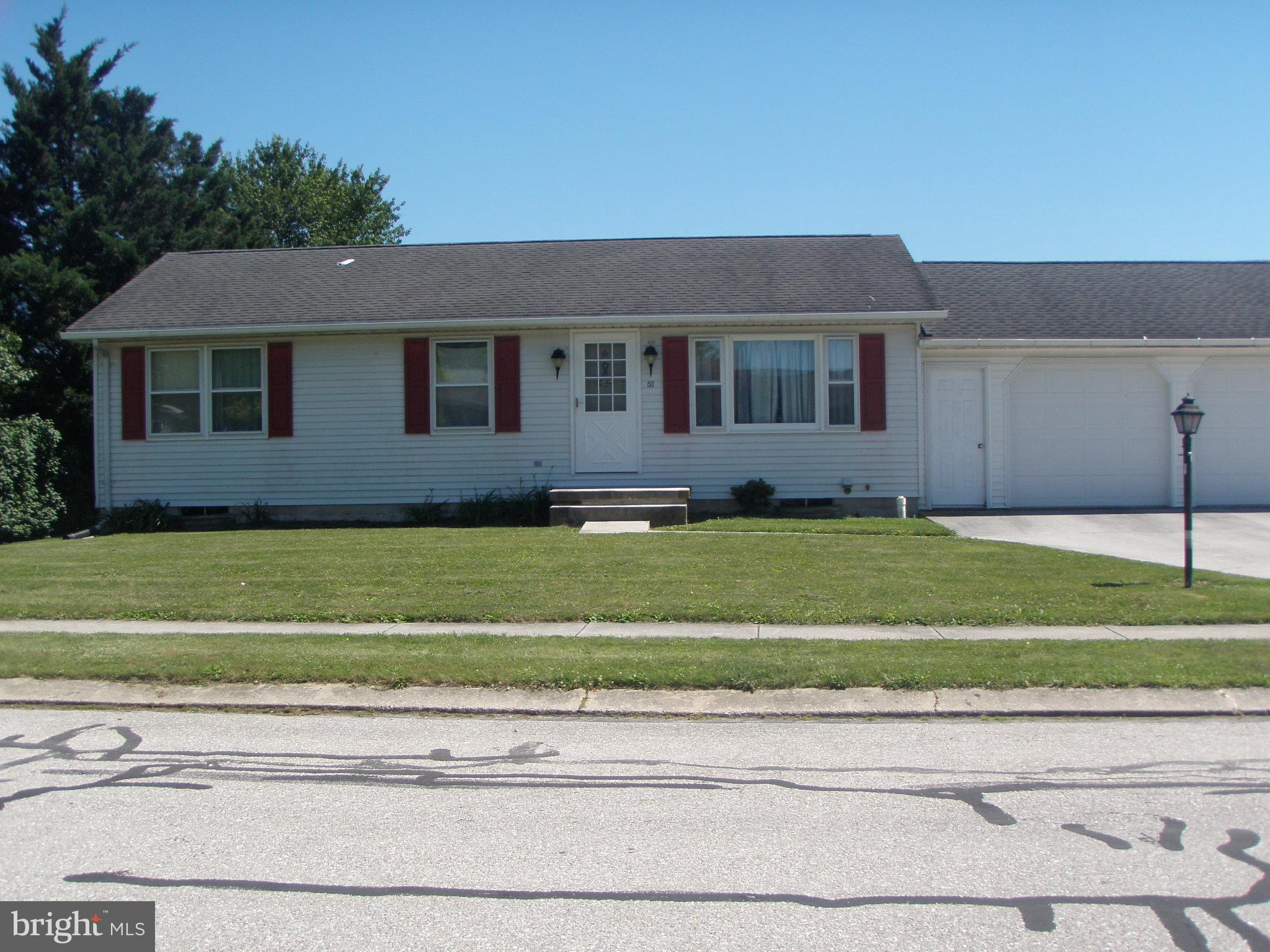 Conewago Valley Schools, 3 bedroom, 1 bath Rancher. Aluminum exterior and 2 car attached garage. 10 x 14 shed, `1000 sq. ft. large back yard. Great property for the price of $175,000!