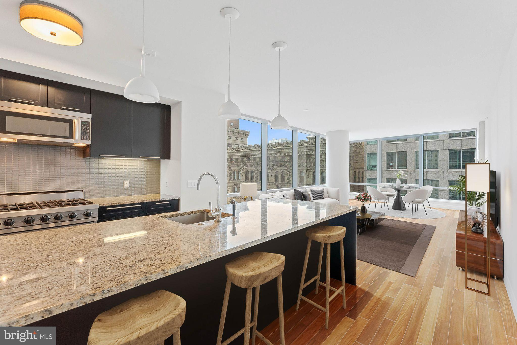 Luxury Living at The Ritz-Carlton Residences | Furnished | Prime Center City Location

Experience elevated Center City living in this fully furnished 2-bedroom, 2.5-bath luxury residence at The Ritz-Carlton Residences, Philadelphia. Offering true turnkey convenience, this sophisticated home blends five-star hotel amenities with refined private ownership in one of Philadelphia’s most prestigious full-service buildings.

Step inside to Brazilian cherry hardwood floors, soaring ceilings, and dramatic floor-to-ceiling operable windows that fill the home with abundant natural light. The chef’s kitchen is beautifully appointed with espresso cabinetry, granite countertops, and premium appliances including Sub-Zero refrigerator, Viking oven, Miele dishwasher, and built-in wine refrigerator - perfect for entertaining or everyday elegance.

The spacious primary suite offers a spa-inspired marble bath with an ultra-soaking tub, separate shower, and custom-fitted closets. A well-designed layout includes a second ensuite bedroom, powder room for guests, and dedicated laundry closet with washer and dryer. All designer furnishings are included, creating a seamless move-in-ready opportunity for primary residents, pied-à-terre buyers, or investors seeking luxury convenience.

Residents enjoy world-class amenities including:

• 24-hour concierge and security
• Valet parking with onsite garage access
• Chauffeur-driven town car service
• State-of-the-art fitness center
• 60-foot indoor lap pool and yoga studio
• Resident lounge, media room, and catering kitchen
• Outdoor landscaped terrace and garden
• Access to services of the adjacent Ritz-Carlton Hotel

Located steps from Dilworth Park, City Hall, and Avenue of the Arts, and just minutes to Rittenhouse Square, this premier address offers walkability to Philadelphia’s finest dining, shopping, cultural attractions, and major transportation hubs.

Luxury, location, lifestyle.  This is Center City living at its finest. Schedule your private tour today.