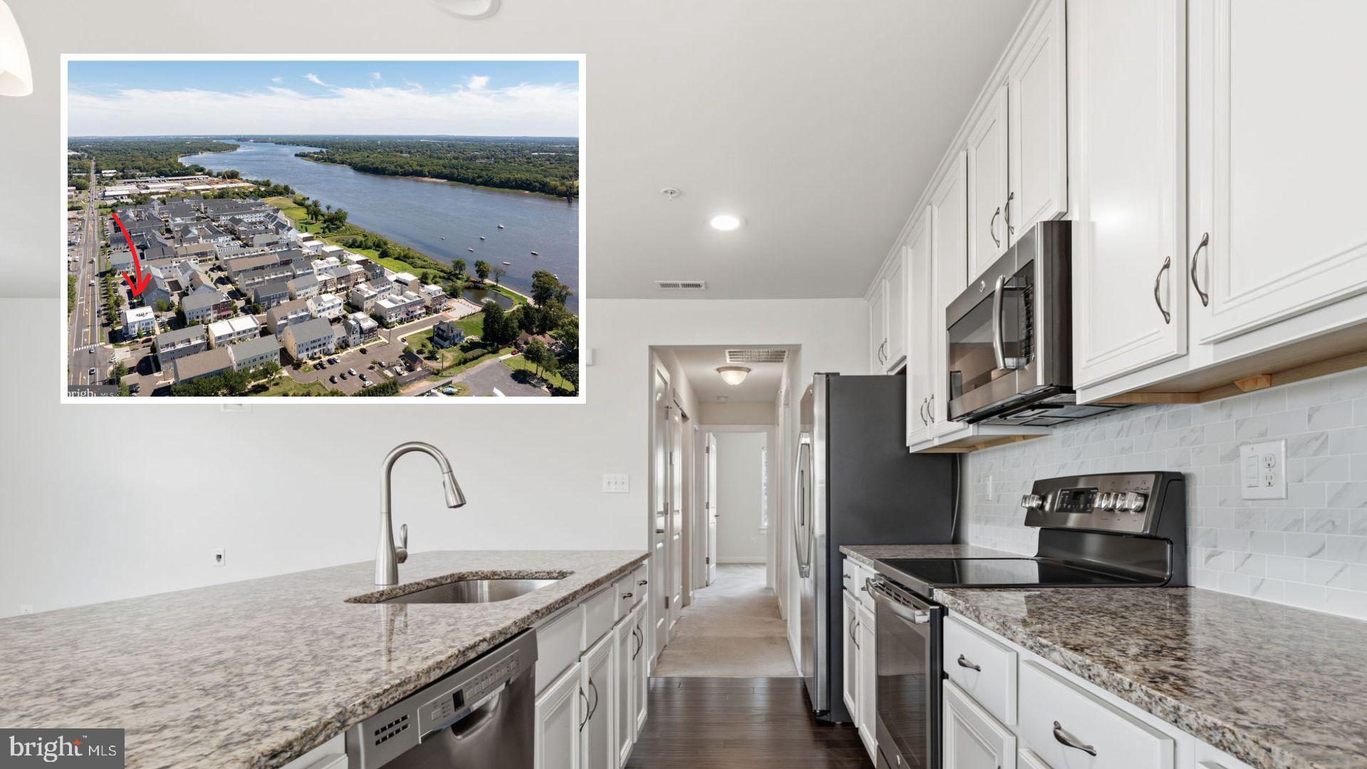 Welcome to this exceptional move-in ready two-bedroom condo in the highly desirable Waterside community of Bensalem, where modern design meets effortless living. Featuring an open-concept layout, this home blends luxury, comfort, and everyday convenience.  Sunlight fills the spacious living area through expansive windows, creating a bright and inviting atmosphere. The stylish kitchen showcases stainless steel appliances, granite countertops, generous cabinetry, and an oversized granite island—perfect for dining, meal prep, and gathering with ease.  The home offers two spacious bedrooms with plush carpeting and great natural light. The luxurious primary suite includes a walk-in California closet, beautifully finished with custom shelving and drawer systems that add a refined, upscale touch while providing an organized, boutique-style space for your wardrobe. The suite also features a private ensuite bath with dual vanity and a spacious stall shower. A dedicated laundry/utility room adds everyday practicality.  This exclusive building features both elevator access and a staircase for added convenience, and offers a rare level of privacy with only four condo units—unlike the surrounding townhomes. Handicap accessibility is an added advantage, with elevator access providing comfort and ease for all residents and guests.  Ideally located for homeowners, investors, and corporate buyers, this property delivers outstanding versatility and value. Just steps from the popular Waterside Café, enjoy effortless access to coffee, breakfast, lunch, or a relaxing late afternoon meal right at your doorstep.  Commuters and homeowners who enjoy traveling will appreciate the nearby Cornwells Heights Train Station, the PA Turnpike, and I-295, offering effortless access to both Philadelphia and New York City. Philadelphia International Airport is also within easy reach, with quick access and readily available Uber service making travel smooth and convenient for frequent flyers. Whether for daily commuting or weekend getaways, the location provides exceptional convenience and connectivity. With strong rental potential and an unbeatable setting, this home truly offers the perfect blend of luxury, lifestyle, and opportunity.
**Seller is also including a one year home warranty to the future buyer**