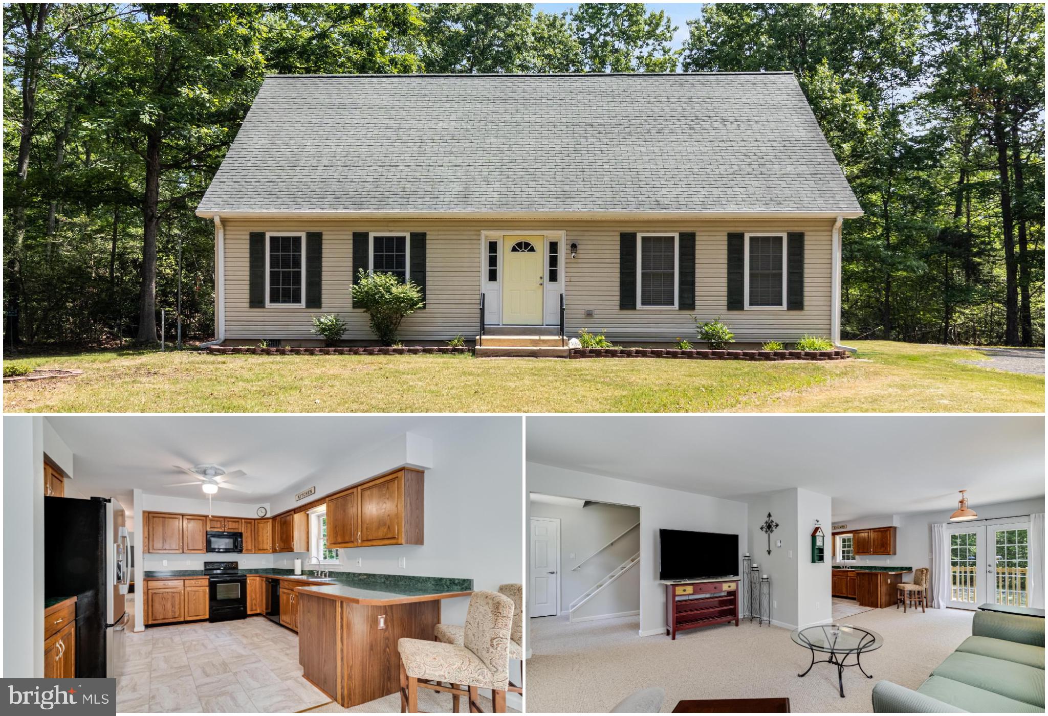 Nestled on almost 5 acres of privacy yet tucked into a very small subdivision, this well-maintained modular home offers true first-floor living with an open-concept layout; the original owners chose high-quality materials, including 2x6 exterior walls and extra insulation for lasting durability and comfort, with recent updates that include an upgraded HVAC system featuring three mini-splits plus electric baseboard heating to tailor comfort in each bedroom, major improvements already completed such as a roof replacement, hot water heater, washer, dryer, dura ceramic, and several appliances, while the main level presents a large living room/ dining area, converted bedroom into a spacious laundry room, primary bedroom, a full bath and the upstairs offers a flexible layout with a potential second primary suite, a large bathroom, and a walk-in closet, an excellent opportunity to put your personal mark on a solid property, plus so many thoughtful touches throughout ! Come embrace the opportunity to make this your tranquil oasis.