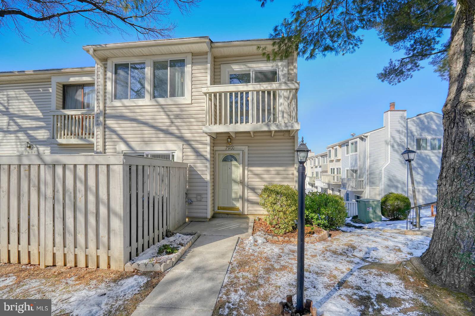 Welcome to this beautifully updated 3-bedroom, 2.5-bathroom end-unit condo-style townhome, located in the well-maintained community of Bentley Village. This home offers a desirable layout with dual balconies and a private, fully fenced patio, perfect for outdoor relaxation and entertaining.
The interior has been freshly painted and thoughtfully updated with new granite countertops and newer wood floors throughout. The inviting foyer leads to an extra-wide staircase, offering access to the kitchen and dining areas. The spacious kitchen features maple cabinetry, ample counter space, stainless steel appliances, and a newly installed marble countertop overhang, providing space for bar seating. A cozy breakfast nook with room for a small table and direct access to the private front patio completes this functional space.
The formal dining room, with newer hardwood flooring, leads to the step-down living room, which boasts a wood-burning fireplace and access to a rear balcony overlooking the landscaped courtyard with park-like views.
Upstairs, you’ll find two generous bedrooms, a full hallway bathroom, and a stunning master suite. The principal suite offers a step-down sitting area, access to the front balcony, a walk-in closet, and a designated bathroom with a shower stall for added comfort.
The updated lower level includes a laundry room with built-in shelving and ample storage space, providing convenience and organization.
Fantastic Location: This home is ideally situated just off Fairfax County Parkway and Rolling Road, minutes from West Springfield Village Park, Pohick Creek Stream Valley Park, Costco, Wegmans, The St. James, Springfield Town Center, and Kingstowne. Enjoy easy access to major highways I-95, I-495, and I-395, as well as Fort Belvoir. The Springfield-Franconia Metro Station is just a short drive away. This property is NOT FHA approved.