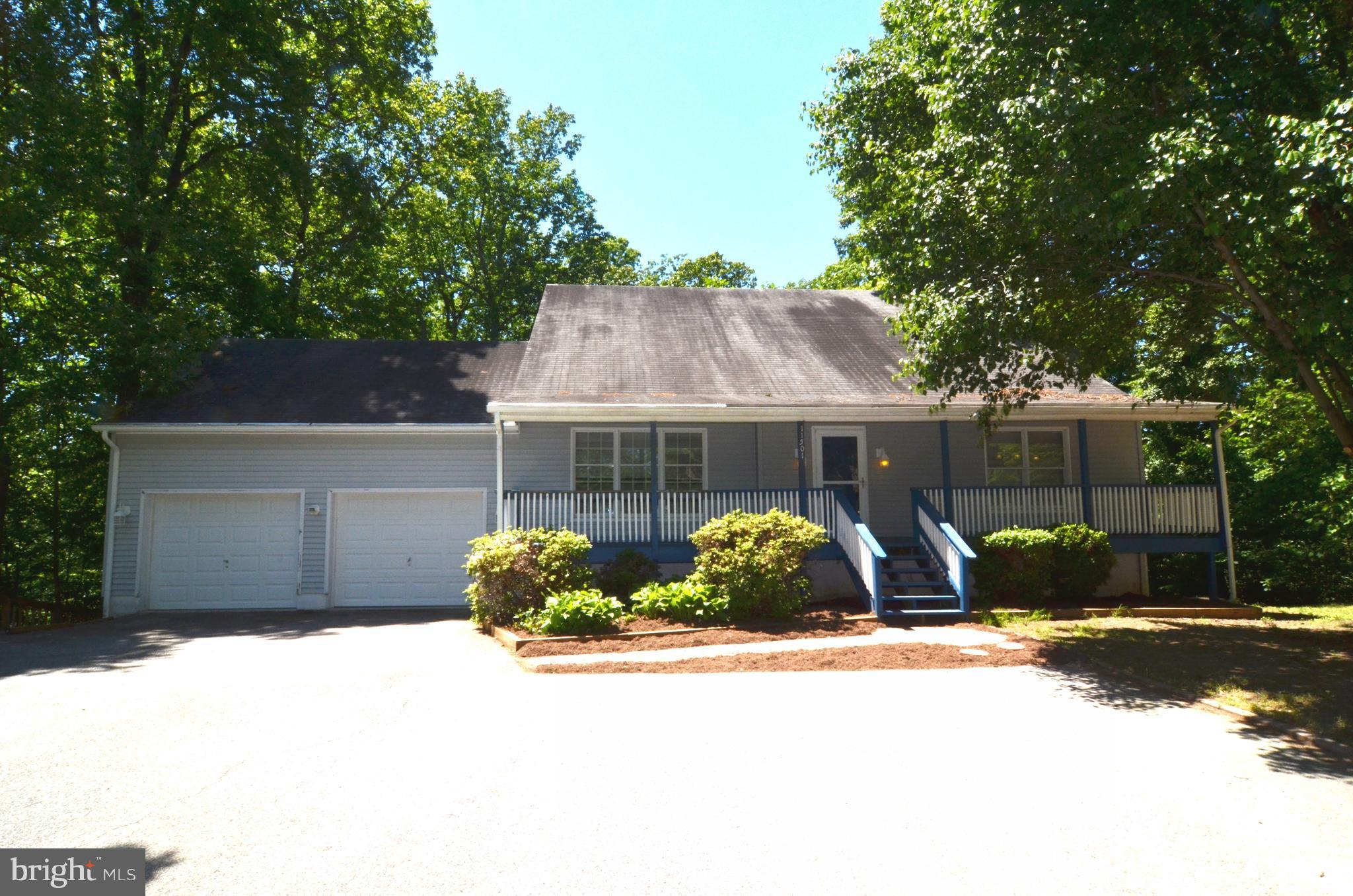Cape Cod w/total of 5BR, 3.5FB located on quiet no-thru street backing to wooded privacy. Huge kitchen! Sep dining rm. MBR w/walk-in closet. Rear deck. 2BR 1FB basement in-law-apt w/full kitch and dining area, sep laundry & private entrance. 2 car garage. Community offers 2 private beaches on Ches Bay, riding stables, freshwater lakes, playgrounds and more. Pets case-by-case. Also for sale.