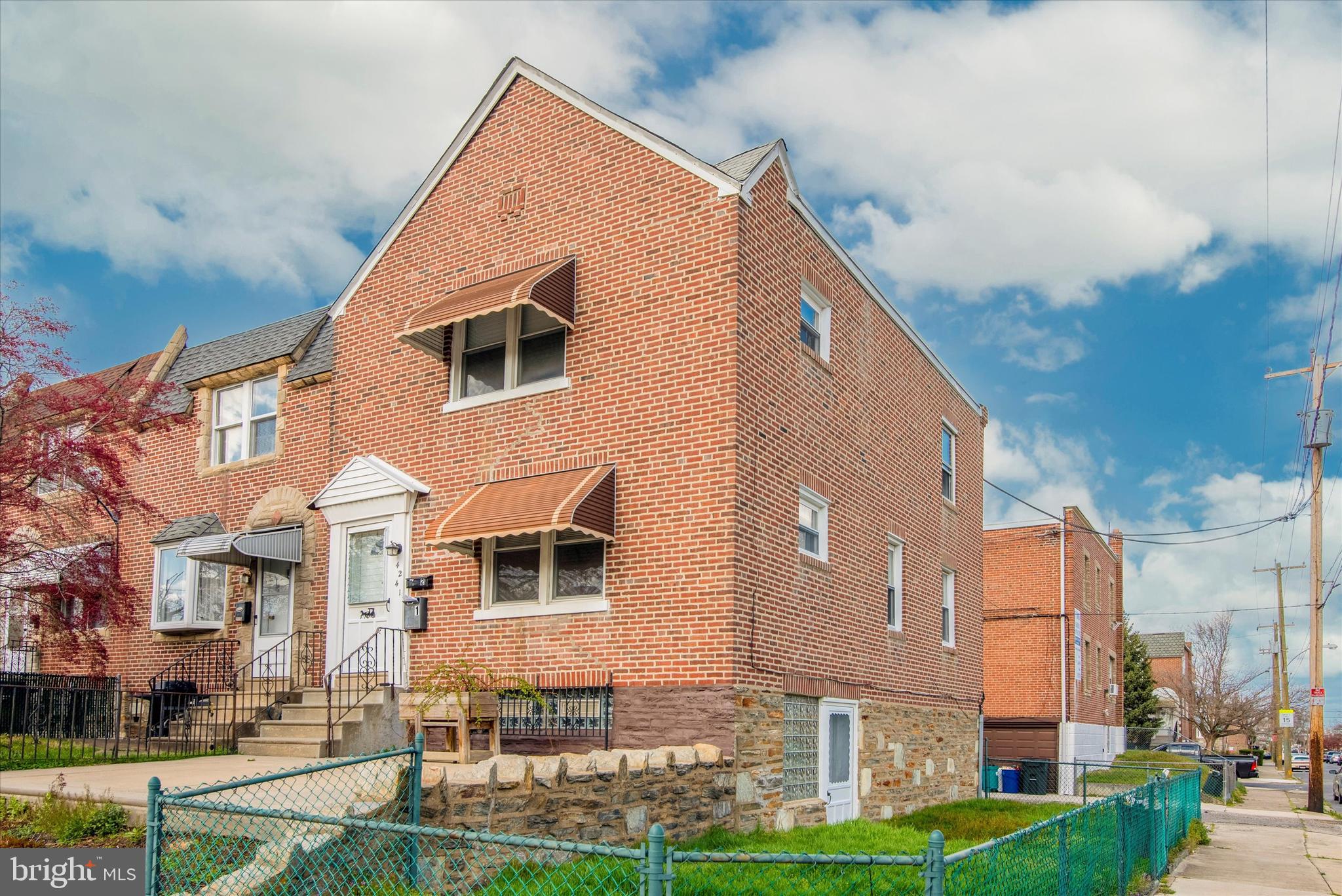 Welcome to 4241 Aldine St — a well-maintained end-unit duplex located in the Northeast section of Philadelphia. As you approach the property, you’re greeted by a spacious, well-kept concrete patio—perfect for outdoor entertaining—along with a side yard that offers additional space for relaxation. Both outdoor areas are shared between the two units, providing flexibility and added appeal for tenants. Upon entering, you’ll find a clean and well-maintained common area that leads to the first-floor unit,  and a  staircase that provides access to the second-floor unit. This thoughtful layout allows for smooth, private access for both tenants without congestion. The first-floor unit features 1 bedroom and 1 bathroom, along with direct access to the basement. It includes new carpeting throughout the living areas and bedroom, an updated bathroom, and is in move-in ready condition. The second-floor unit offers a similar layout and flow, also featuring carpeting in the common areas. Both units are designed for comfortable living, with a functional layout and ample closet space throughout. The basement includes a shared laundry area accessible to both units. Additionally, the property offers two garages that can be shared or rented separately for additional income. There is also rear space available for off-street parking.

Conveniently located near shopping, multiple public transportation routes, and with easy access to I-95 North and South, this property is just a short 25-minute drive to Center City Philadelphia.