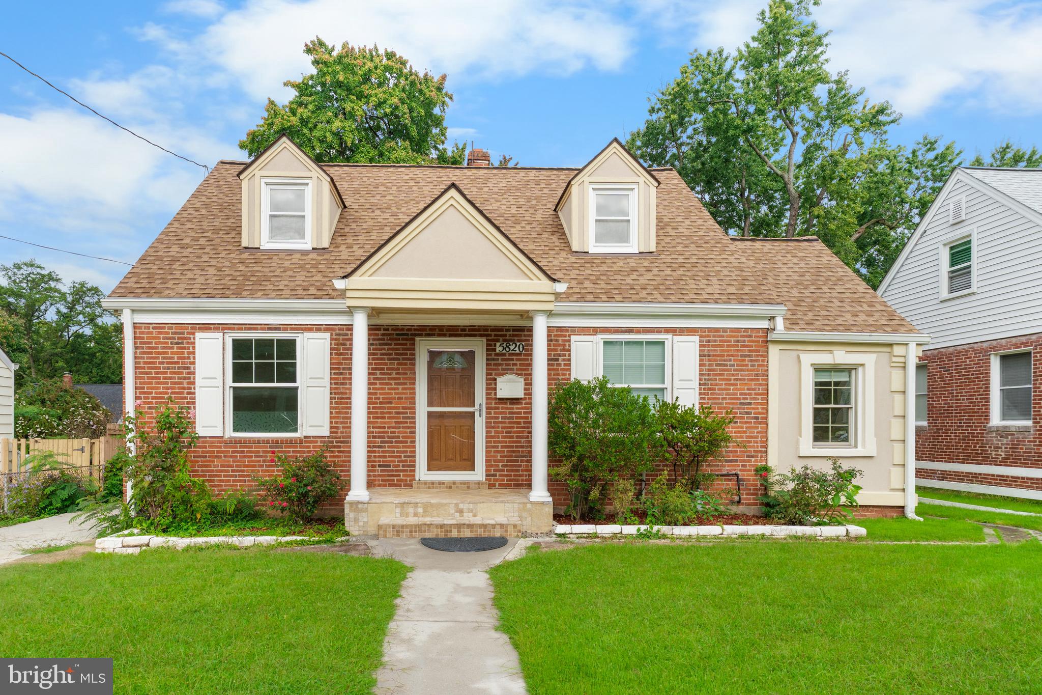 $1,000 Buyer Agent Bonus if we settle  by the end of June.
Beautiful remodeled all brick cape cod sitting on 0.13 of an acre with a fully fenced backyard. Large home with 5 bedrooms and three full baths. 
**Come in and enjoy a large living/ dining combo with a beautiful chandelier and hardwood floors throughout. Den can be used as a play room, kitchen, 2 bedrooms and full bath on main level. 
**Upper level features one large bedroom and full bath with plank flooring.
**Lower level has 2 large bedrooms, full bath, recreation room, laundry, and utility room. 
Enjoy the large partially fenced yard, ideal for cookouts or gatherings. Home has 2 sheds, 2 car driveway, and plenty of street parking. The list just keeps going on. Don't miss it! Close to shops, restaurants, 495, DC, and public trasportation. Short distance to metro.
