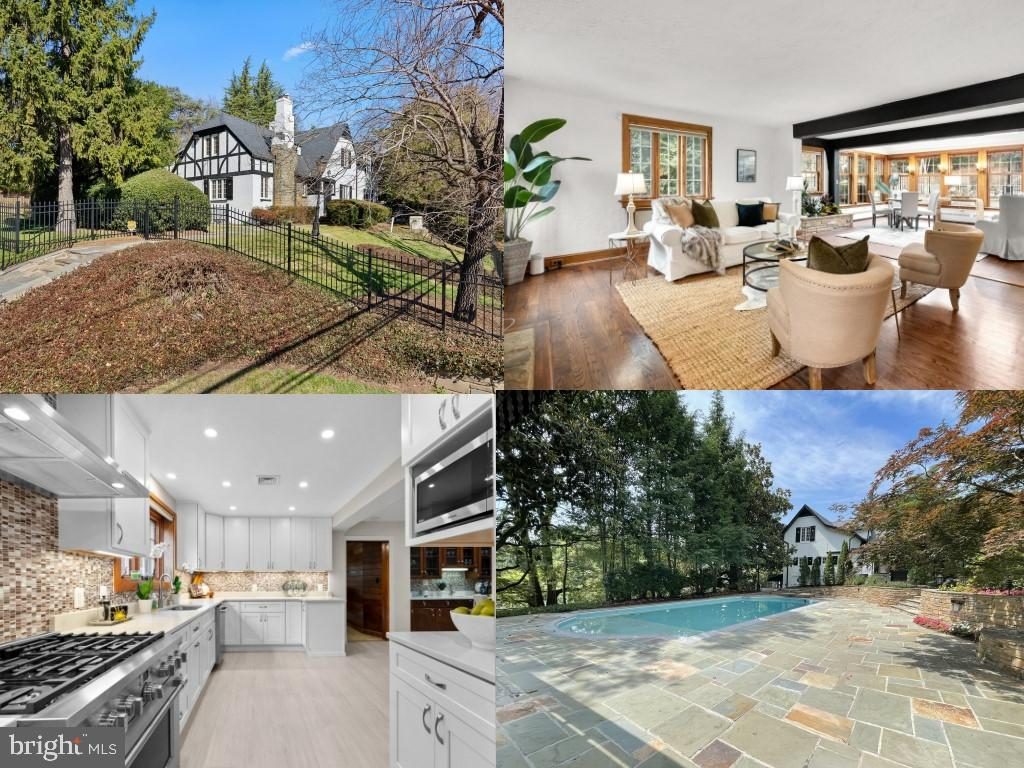 Almost one acre in the heart of downtown Silver Spring! A short stroll to practically everything including Metro, the new Purple Line, Sligo Creek Park and Zinnia's for a coffee or your favorite brew! Jaw-dropping iconic home with room to roam! Two additional lots ( Lot 5 and Parcel 6695/6) are included in the sales price! These can be held in reserve for your personal enjoyment or developed at a future date. The upper lot is superb and can be used as a putting green, bocce ball court, lawn croquet or tented for parties or your new custom  home can be built. (Please see the survey in photos and documents for more information). Always admired, this magnificent Tudor has strong ties to tradition with beautiful finishes and architectural delights throughout. The slate roof lines are outstanding and many of the exterior doors are original with original hardware.  Completely remodeled kitchen, with top-of-the line finishes, including environmentally friendly custom cabinets, vast marble countertops, a professional six burner range, stainless steel appliances, radiant heated floors, mosaic tile backsplash, under cabinet lighting and lovely views of nature from while your doing dishes.  In the butlers pantry/wet bar, the owners kept the "Quaker Maid" cabinets with the manufacturers plate in-tact  and added a handy wine cooler/beverage fridge. The professional home office is a dedicated suite with a separate entrance and a covered screen porch waiting area. The flexible floorplan is ideal for multigenerational living with two owners retreats... one on the main level and one on the upper level.  The sundrenched solarium features walls of glass with three oversize skylights, a trough for indoor tropical plants, built in bookcases and tiled floor. The elegant living room features a classic stone woodburning fireplace. Throw your largest fundraisers, weddings and dinner parties  as the sellers have done many times over the years and mix and mingle on the vast terraces, patios and lawn.  The inground pool is built like the Rock of Gibraltar and the pool house is equipped with a kitchen, full bathroom and changing room. The outdoor grill is spectacular and there are an abundance of lushly landscaped areas to dine alfresco. Truly an entertainers, gardeners and commuters delight  this home has it all! Too many amenities to mention... so come and see for yourself! Welcome home!
