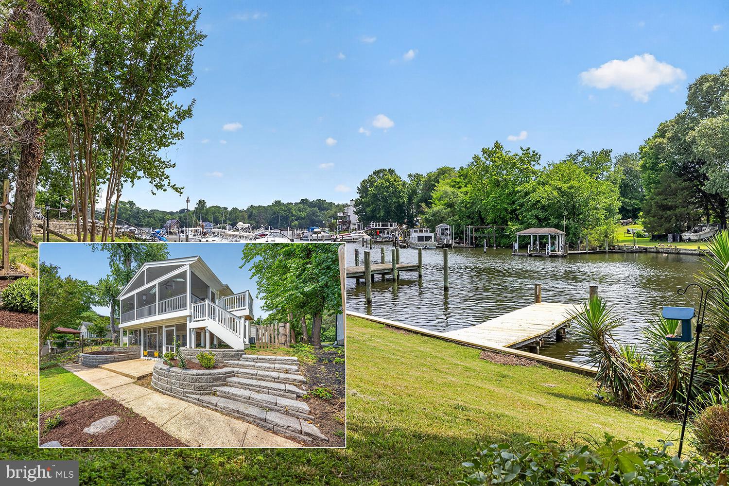 Stunning Waterfront Home with Deep Water Access & Exceptional Outdoor Living
Experience serene, panoramic water views from this beautifully updated waterfront retreat offering 5 ft MLW, a private pier that could be extended, (see plan in the pictures of a proposed 40 ft+ pier), and space for multiple boats. Blending comfort, style, and functionality, this home is perfect for year‑round living or a luxurious weekend escape.


Main Level Highlights

Open‑concept living — Spacious family room with a gas fireplace and sliders leading to a 24' x 12' screened‑in porch (2022), built with maintenance‑free materials, two skylights, and sweeping water views.
Renovated kitchen — Quartz countertops, stylish backsplash, upgraded stainless steel appliances, and durable LVP flooring.
Semi‑formal dining room — Perfect for gatherings and entertaining.
Main‑level bedroom — Large full bath with a double vanity.
Waterfront office — Generous closet; ideal for work, hobbies, or flexible use.


Second Level Features

Expansive primary suite — Includes a private 16' x 11' screened‑in covered porch overlooking the water.
Luxury primary bath — Seamless‑door 4 ft shower, elegant soaking tub, double sinks, and walk‑in closet.
Two additional bedrooms — Well‑sized and full of natural light.
Large laundry room — 16' x 8' with potential to convert into a third full bath.


⚙️ Exterior & Mechanical Features
Oversized 2‑car garage

Concrete driveway accommodating 5+ vehicles
Two‑zone HVAC, with one system only 3 years old
Natural gas already connected
Private pier with new decking
Deep water suitable for multiple boats.

Prime Location

This home is within walking distance to restaurants, a shopping center, and numerous local conveniences — offering the perfect blend of waterfront tranquility and everyday accessibility.