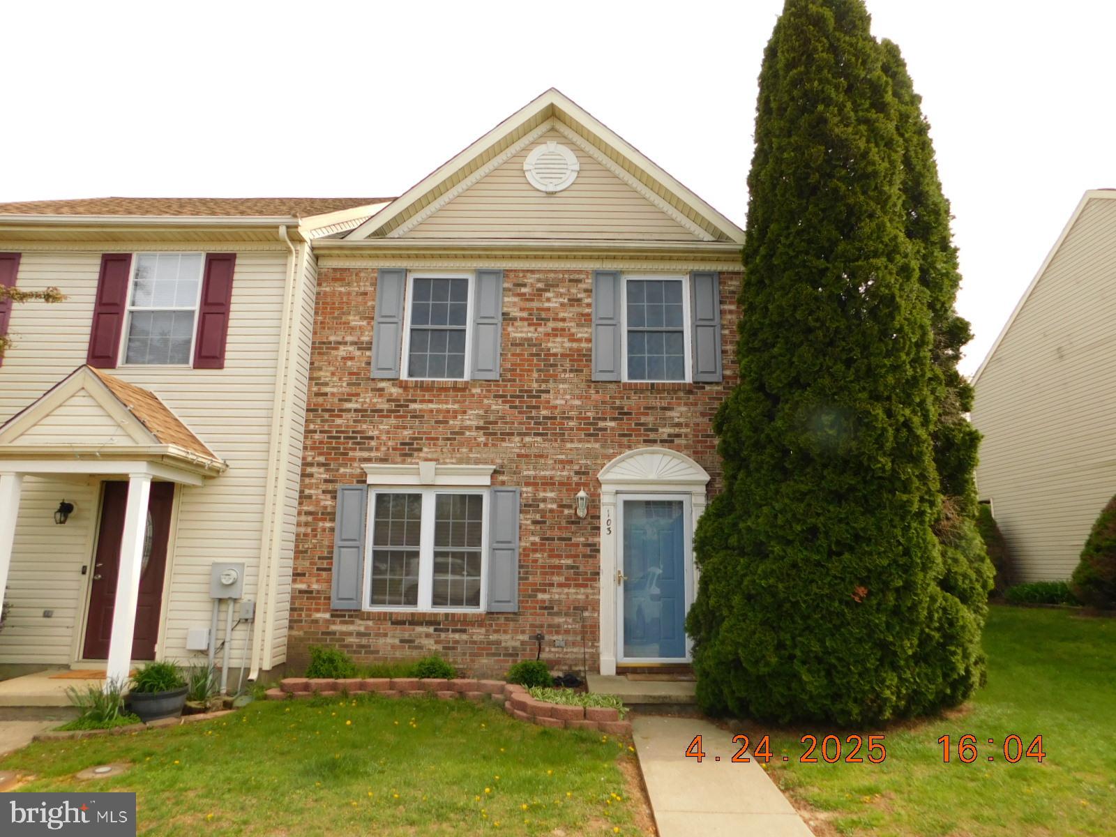 Here's your opportunity to own your own home in the wonderful community of Chesapeake Landing! Welcome to this charming 3-bedroom, 1.5-bathroom End Unit Town Home. With 1,320 square feet of living space, this home offers both comfort and convenience. Step into the spacious Living Room featuring hardwood floors, then continue into the dining and kitchen combination which features laminate flooring. The first-floor powder room adds convenience, as well as laundry facilities on the main floor.  Upstairs the primary bedroom features a spacious closet and hardwood flooring.  Two additional bedrooms also have hardwood flooring. The hall bathroom is roomy. The landscaped rear yard is fenced in, offering some privacy and security, along with a large patio for outdoor entertainment.  An attached storage area provides space for tools and outdoor equipment.