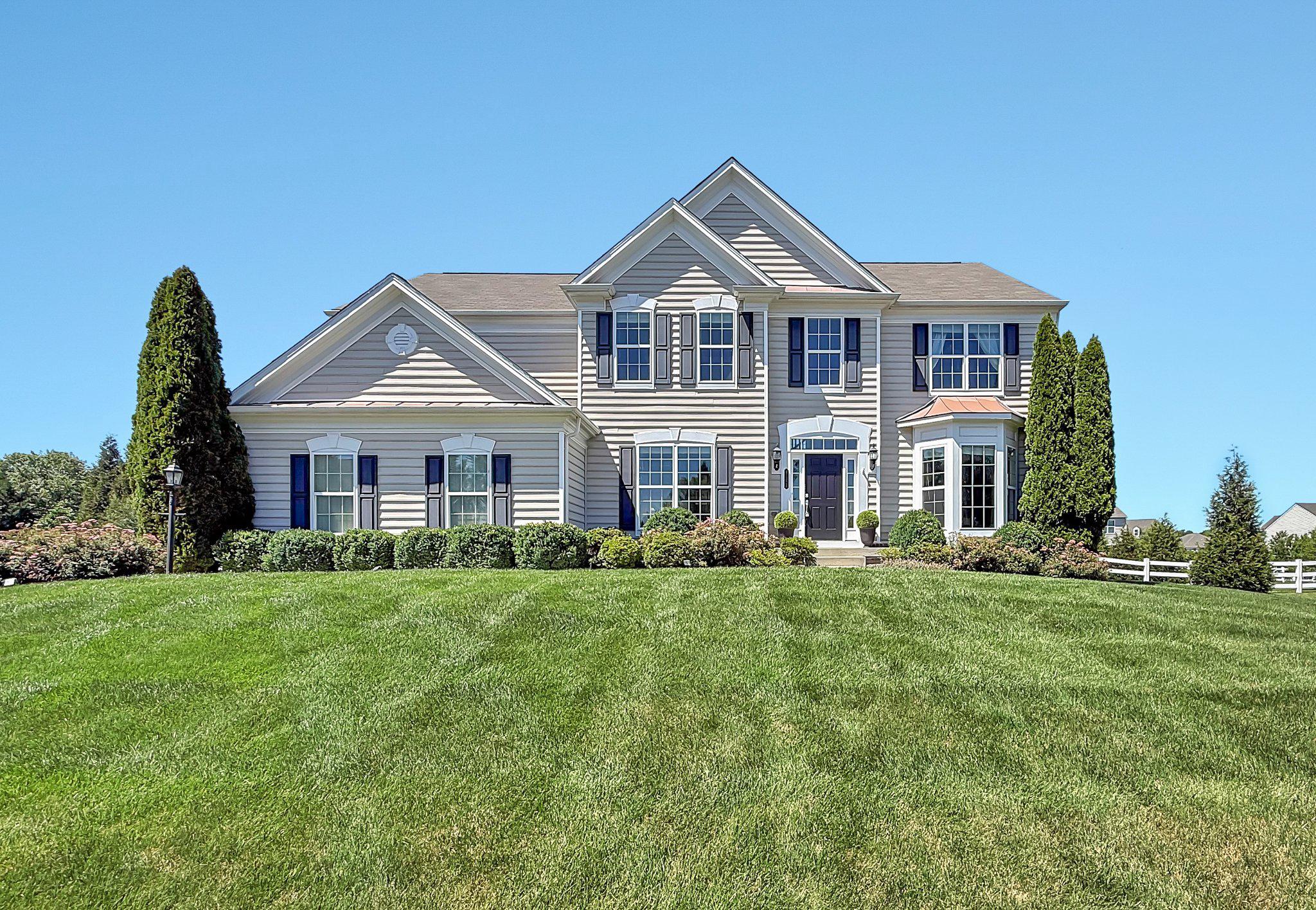 Gorgeous home with large lot on a quiet street with an open floor plan, main level office, four bedrooms and three baths on the upper level, additional bedroom and full bath on lower level.  Walk up stairs to flat yard with in ground pool, playground, deck and travertine patio. One of the last 6 homes built in Red Cedar, in 2013. Walk to Sycolin Elementary School, Loudoun Country Day School, and neighborhood amenities.